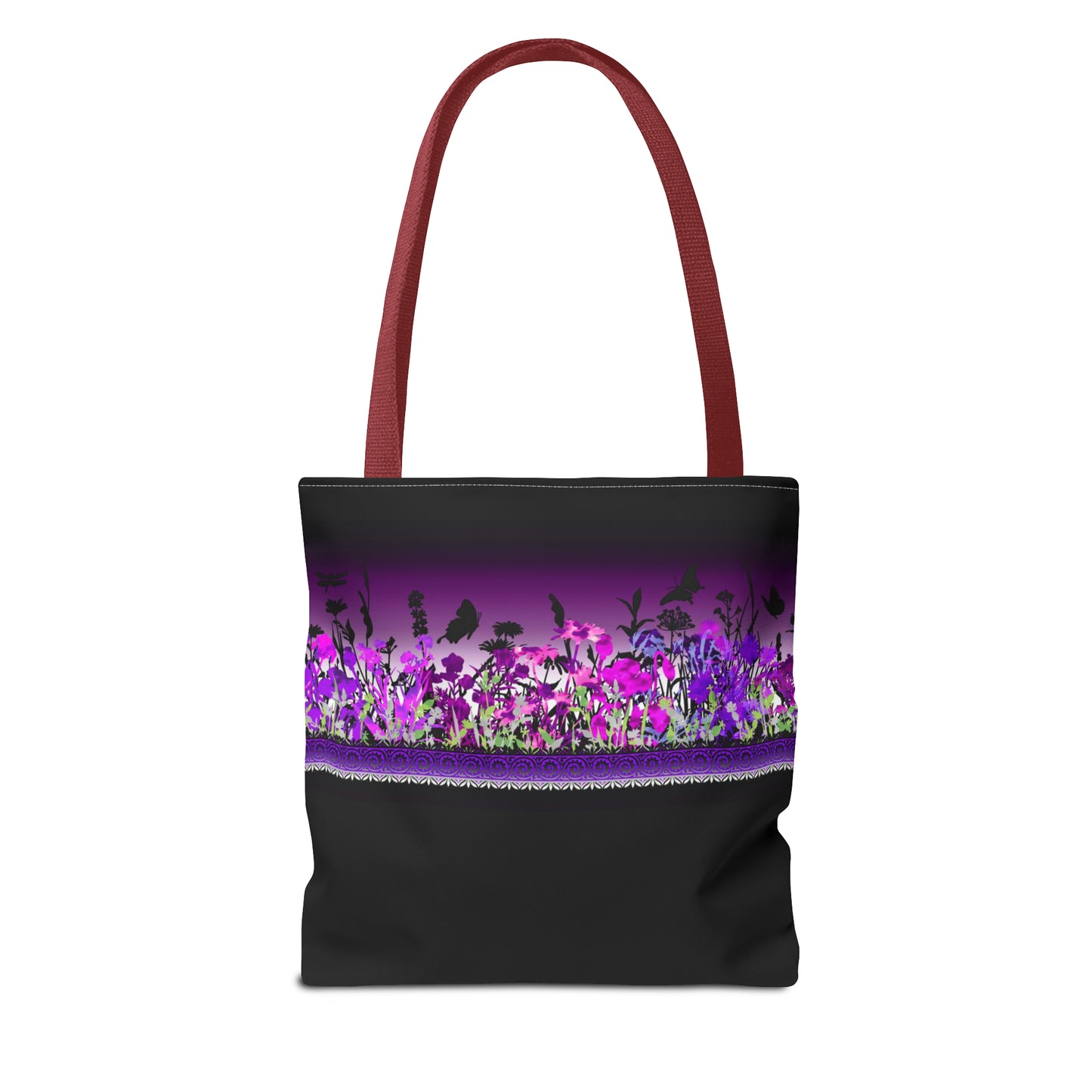 Tote Bag:  Large-18x18; Dreamscapes-Purple Border