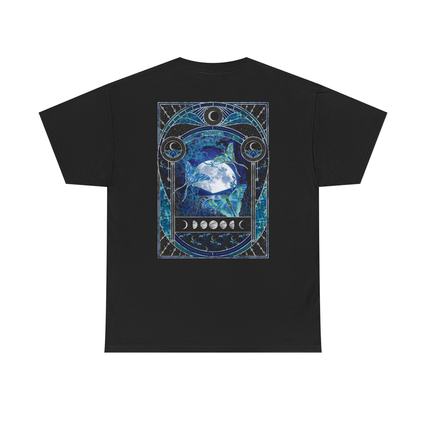 Moon Phases Graphic Tee — Celestial Turtle Night Sky T-Shirt