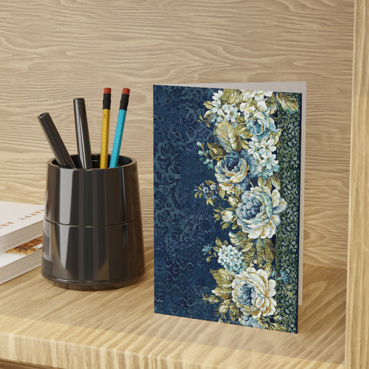 Greeting Cards:  Carpet Bag [Floral Border]