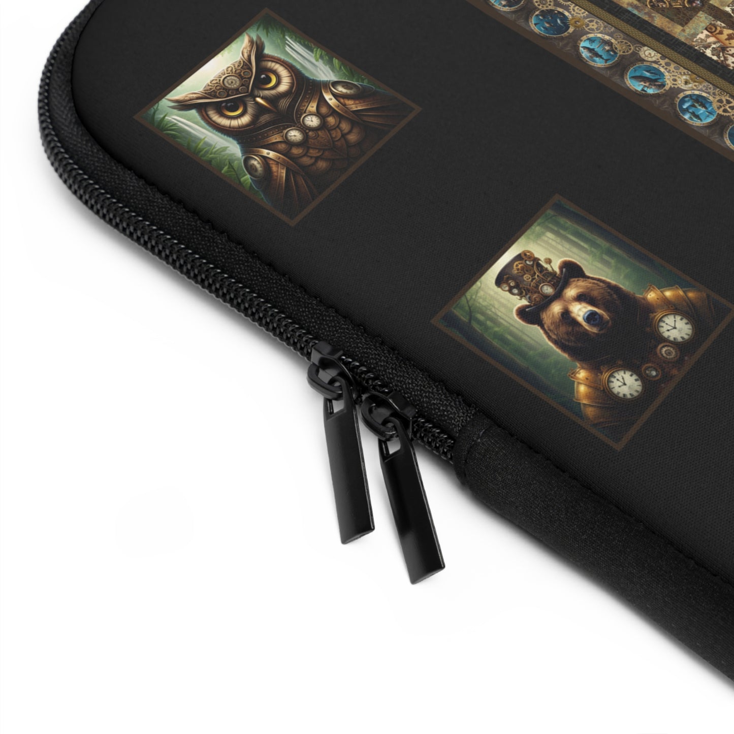 Laptop Sleeve (Sizes: 13", 15", 17"):  Steampunk Menagerie [Animals-Plus]