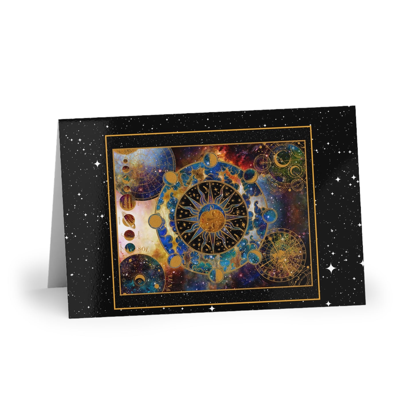NOTE CARDS: CELESTIAL [Zodiac Panel]