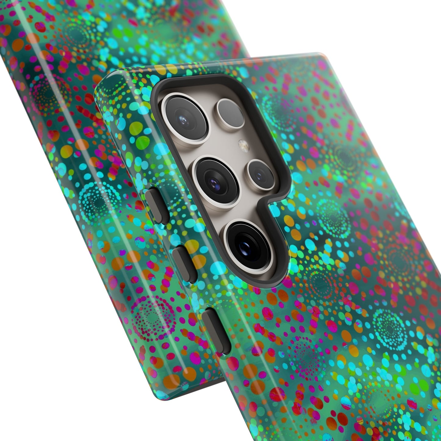 Samsung Galaxy Series Tough Case-Phone Case: Dreamscapes [Teal Green Kaleidoscope]