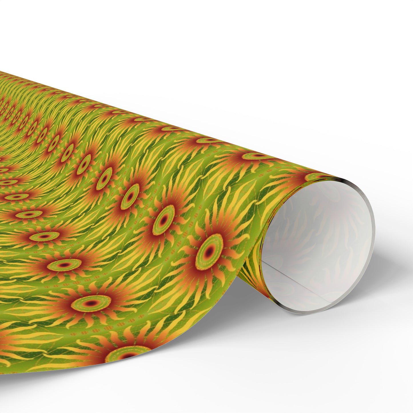Wrapping Paper:  Celestial [Crimson/Lime Sunbursts]