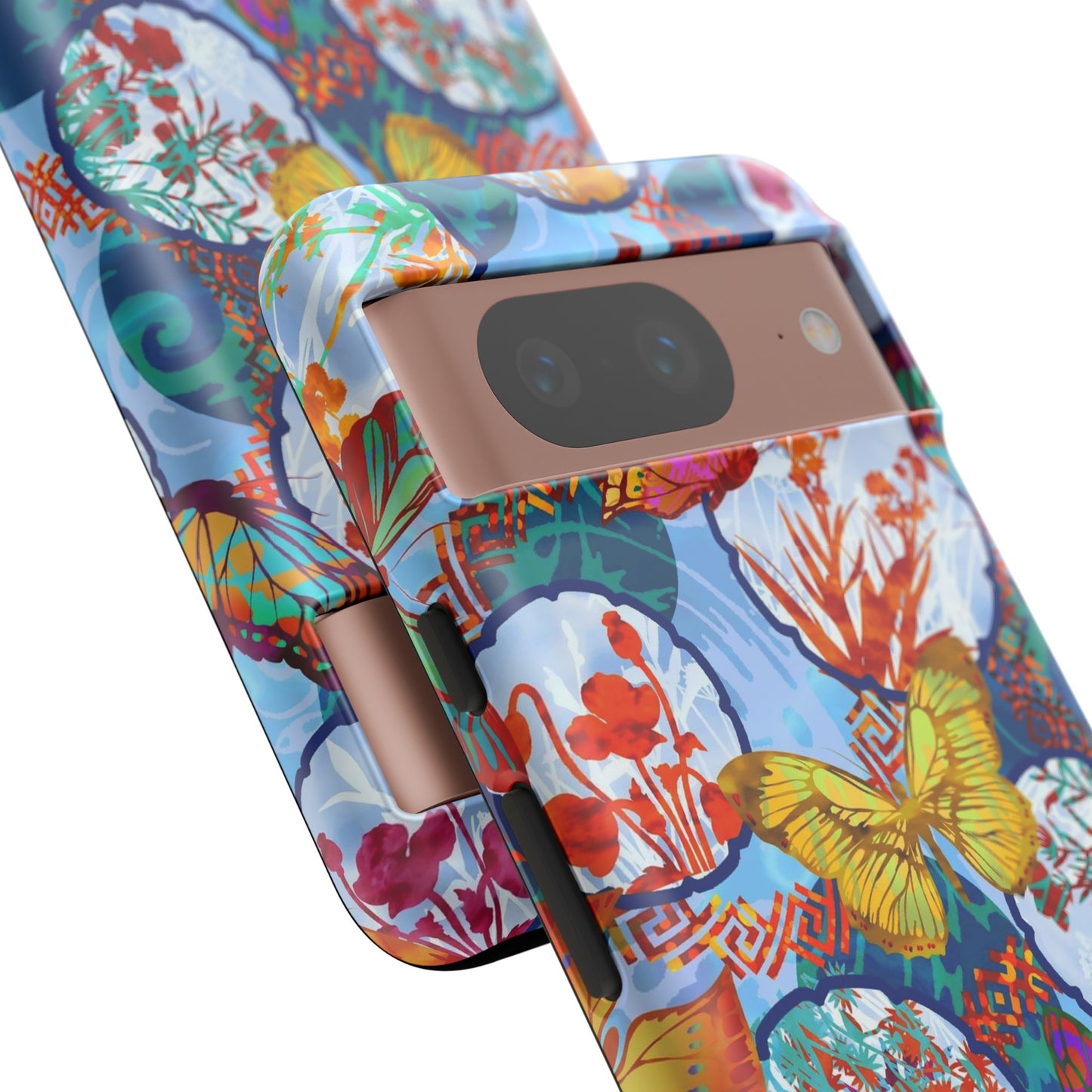 Android Google Pixel (Series) Tough Case-Phone Case:  Dreamscapes [Light Blue Butterflies]