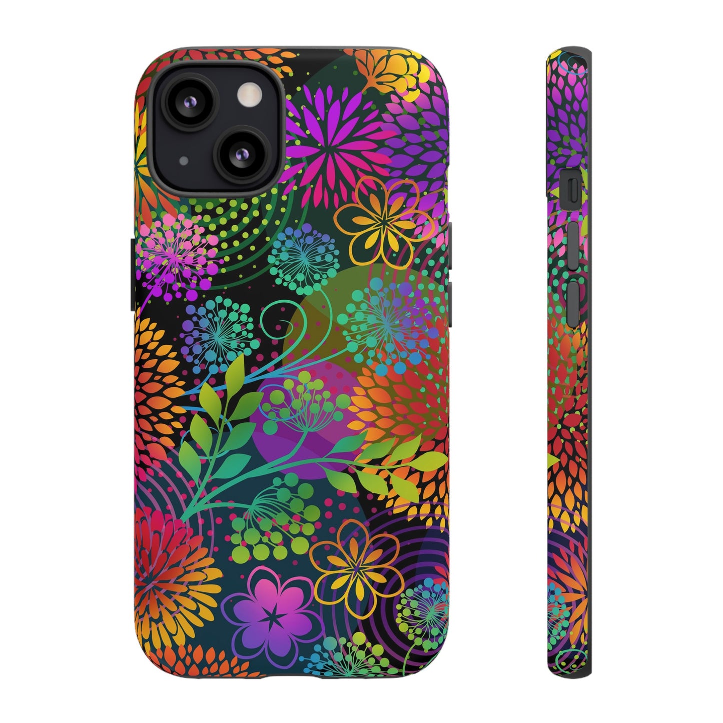 Apple I-Phone 13 (Series)-Tough Case-Phone Case:  Unusual Garden [Bright Flowers]