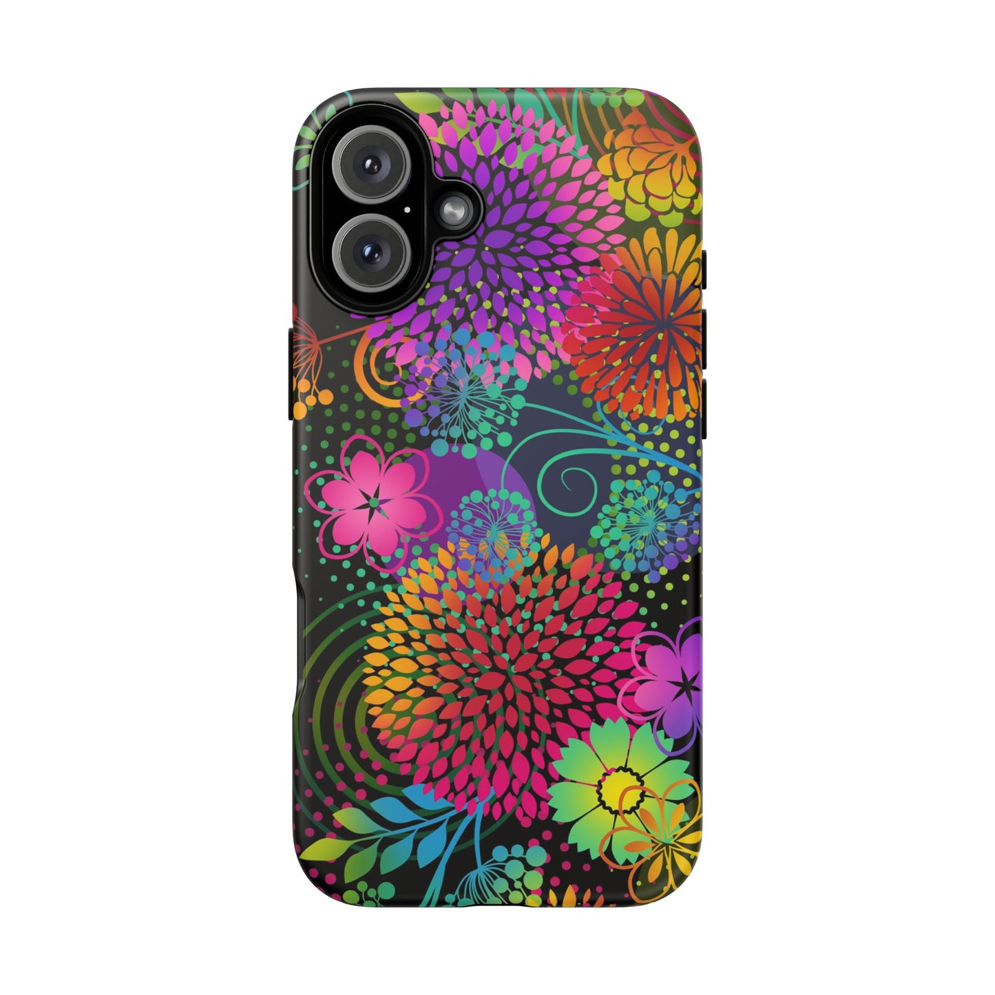 Apple I-Phone 16 (Series) Tough Case-Phone Case:  Unusual Garden [Bright Flowers]