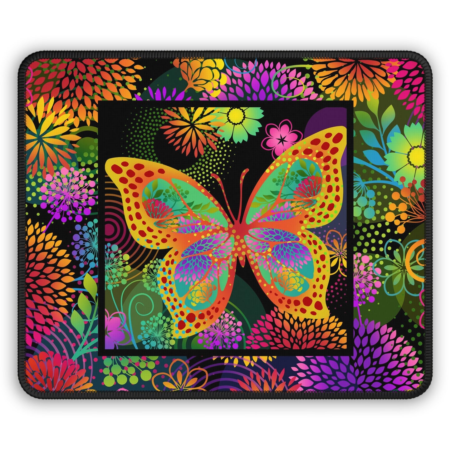 Mouse Pad-Gaming;  9x7 - "Unusual Garden" Buterfly 1