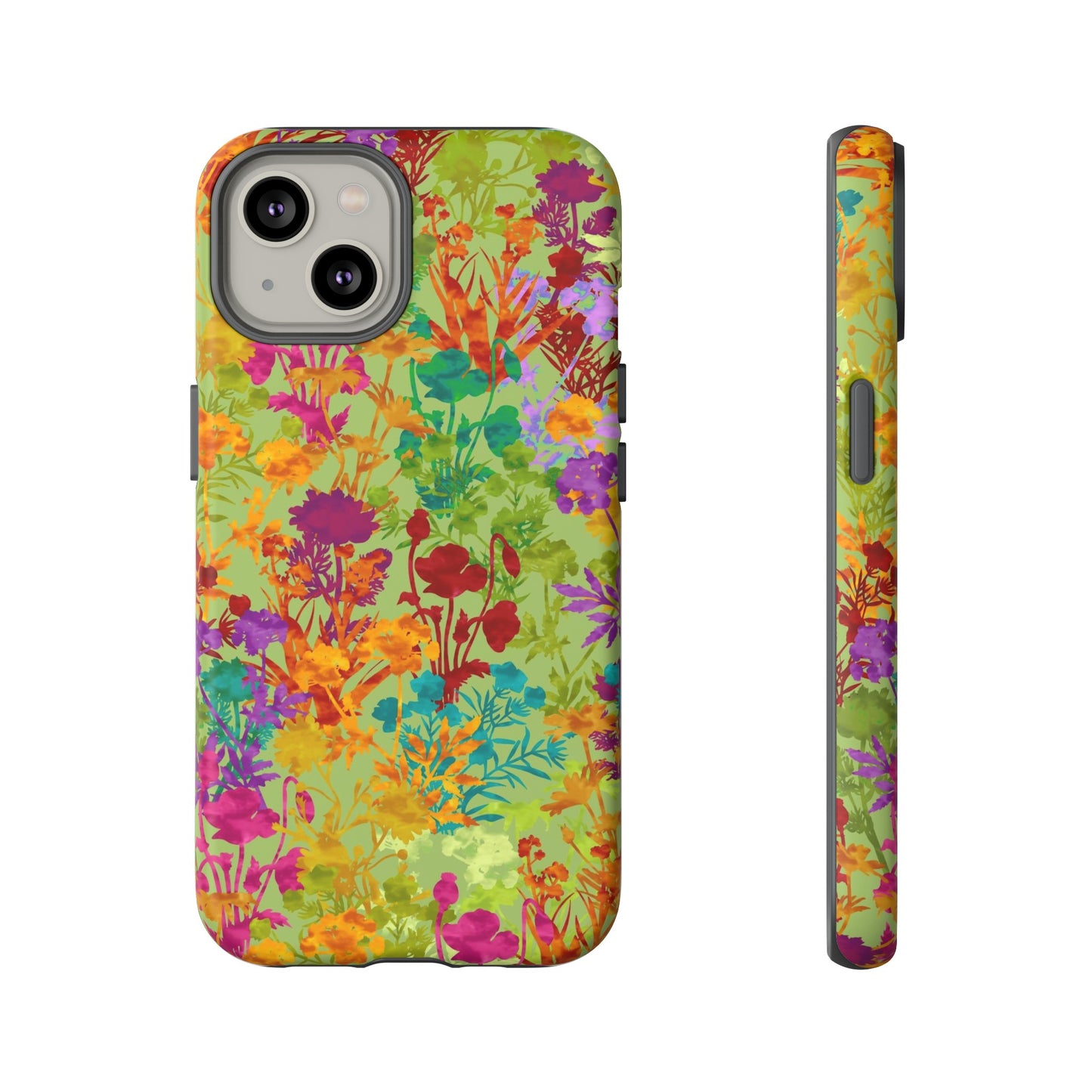 Apple I-Phone 14 (Series)-Tough Case-Phone Case:  Dreamscapes [Multi-Colored Flower-Yellow]