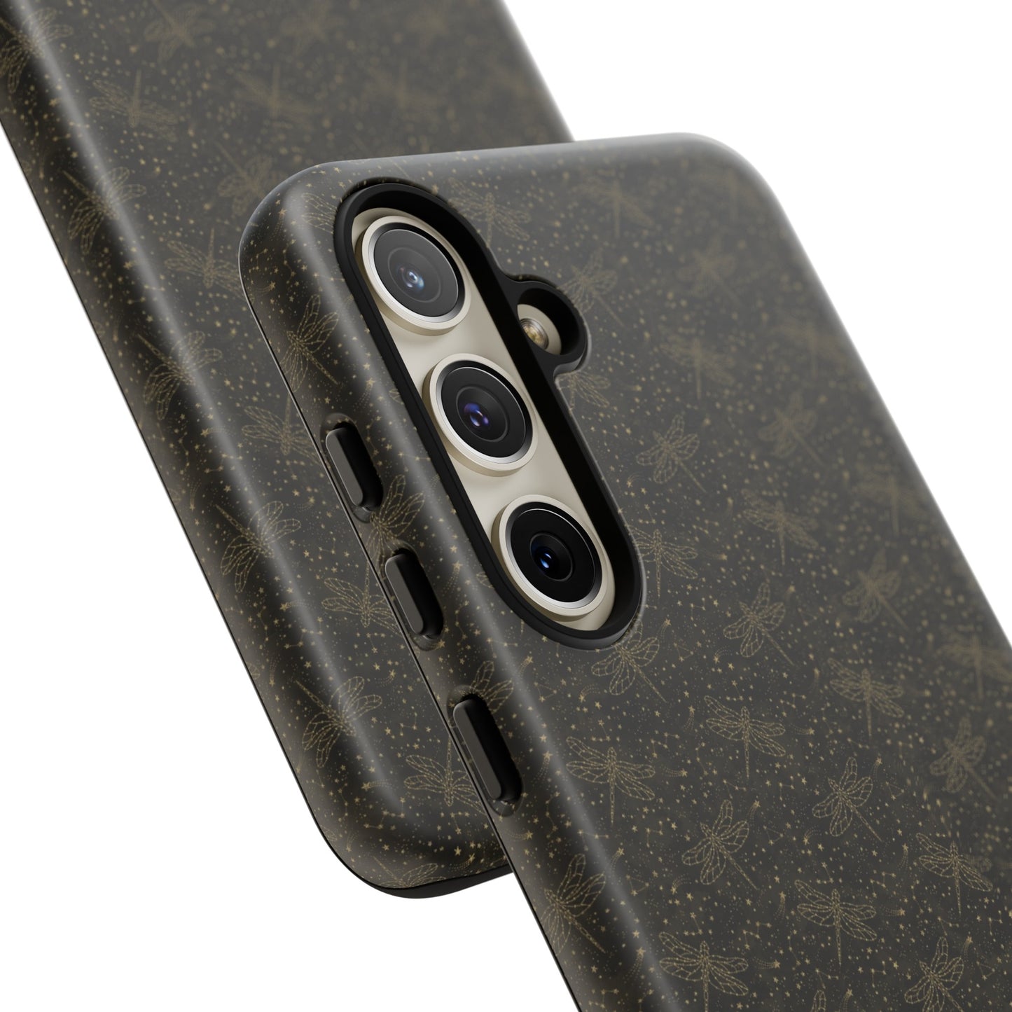 Samsung Galaxy Series Tough Case-Phone Case: The Sun, The Moon, And The Stars [Gold Dragonflies]