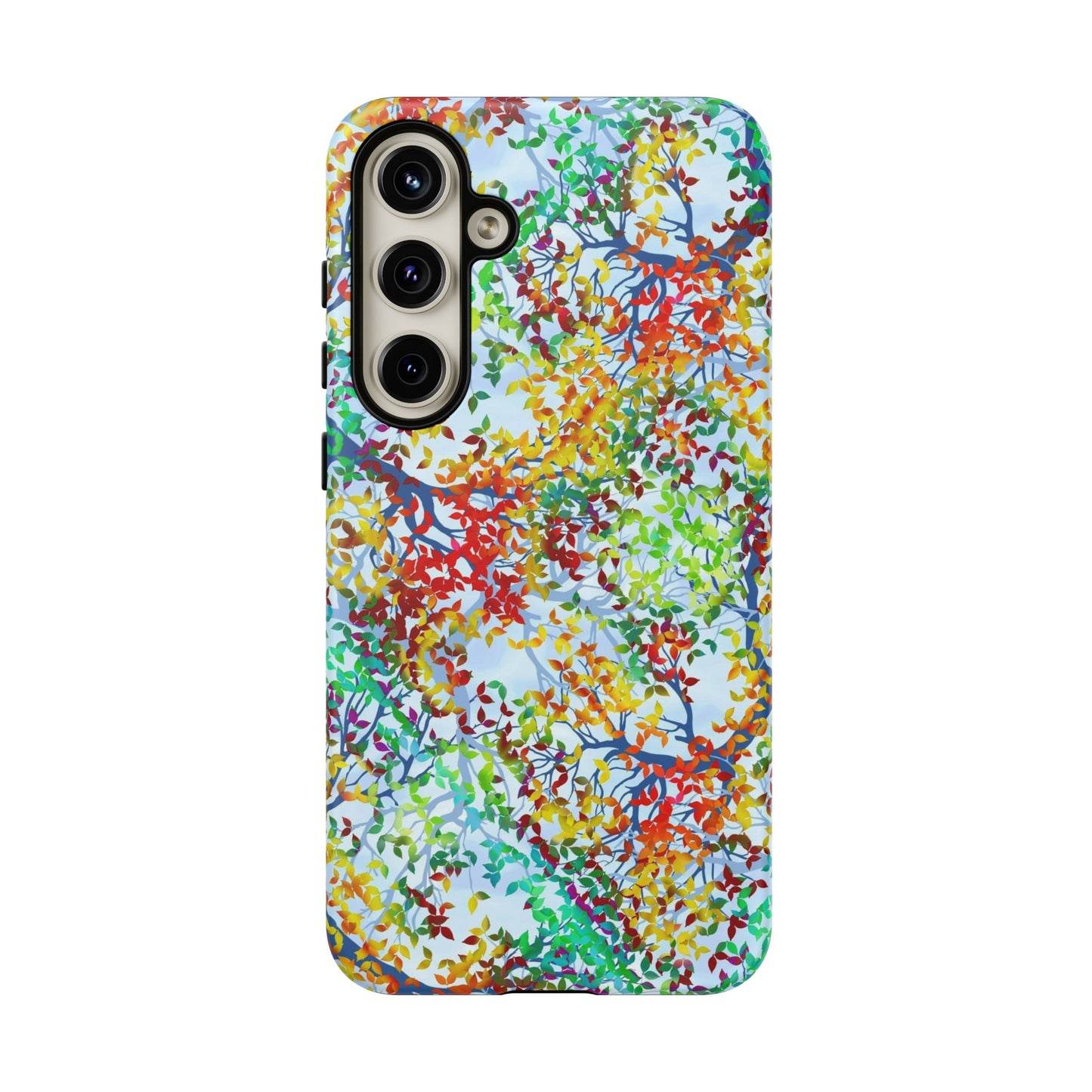 Samsung Galaxy Series Tough Case-Phone Case: Dreamscapes [Multi-Colored Leaves-Light]