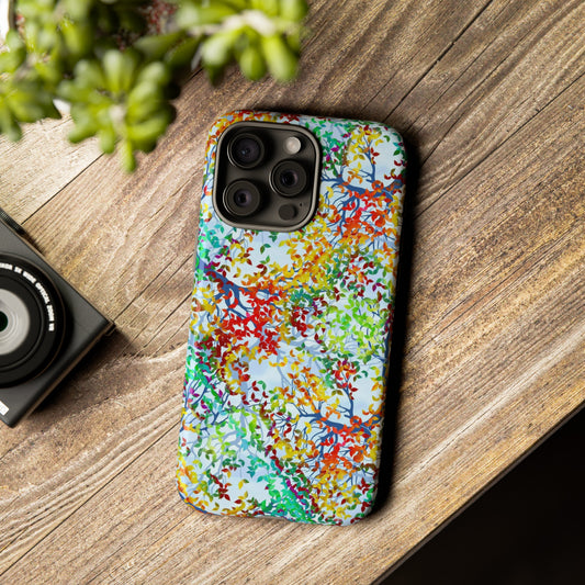 Apple I-Phone 15 (Series) Tough Case-Phone Case:  Dreamscapes [Light Fall Leaves]