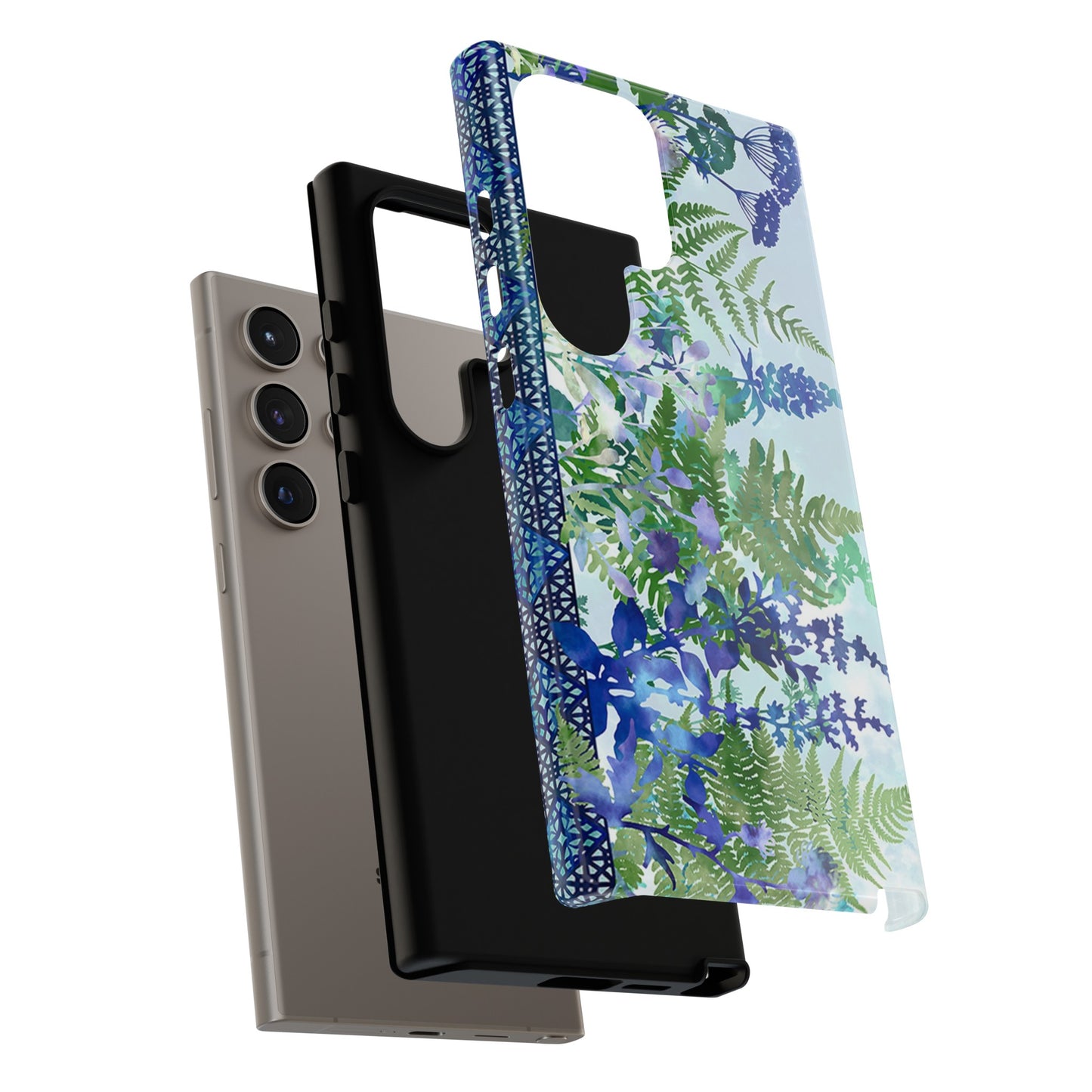 Samsung Galaxy Series Tough Case-Phone Case:  Haven [Flower Border]
