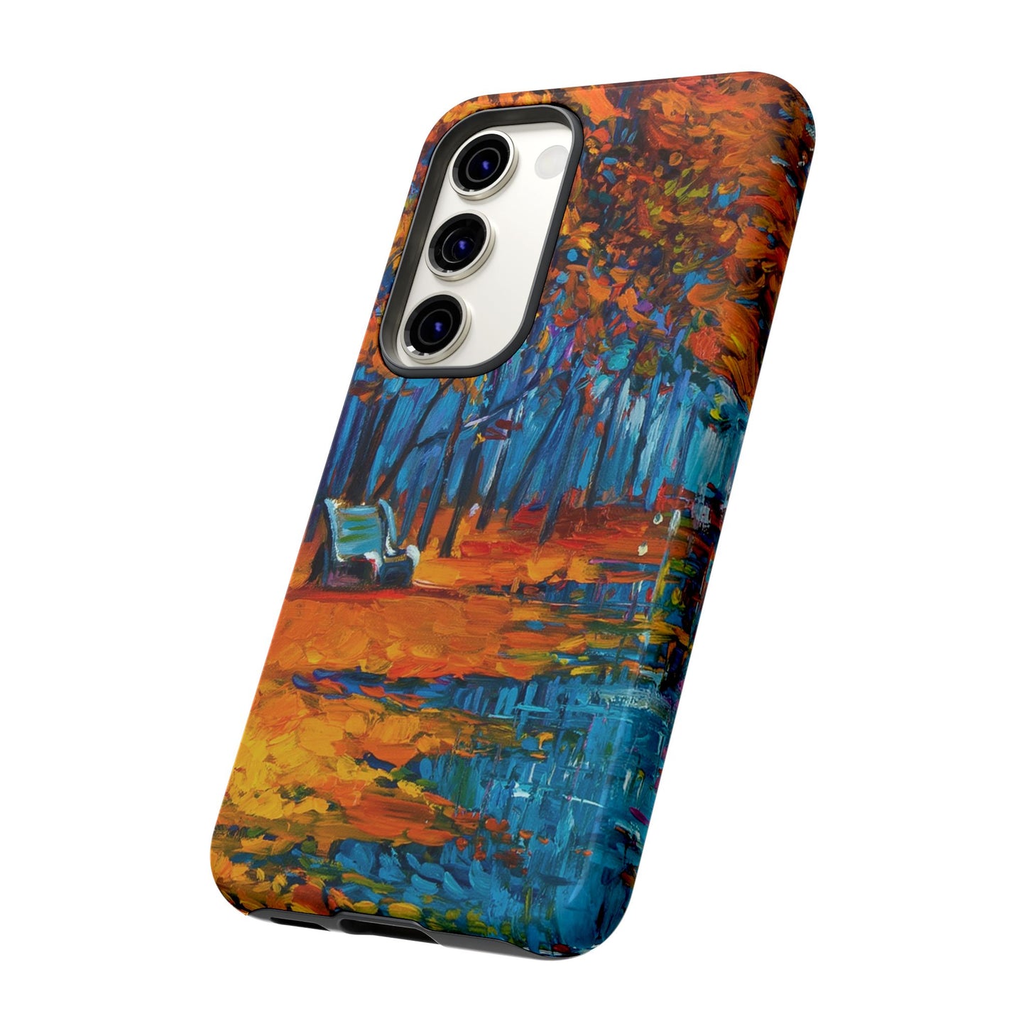 Samsung Galaxy S23 - Tough Case-Phone Case:  Year of Art [Fall Park Bench]