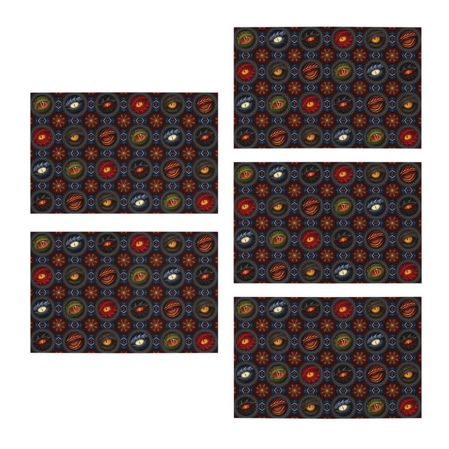 Note Cards (Blank Inside):  Dragone-Eyes - Set of 5