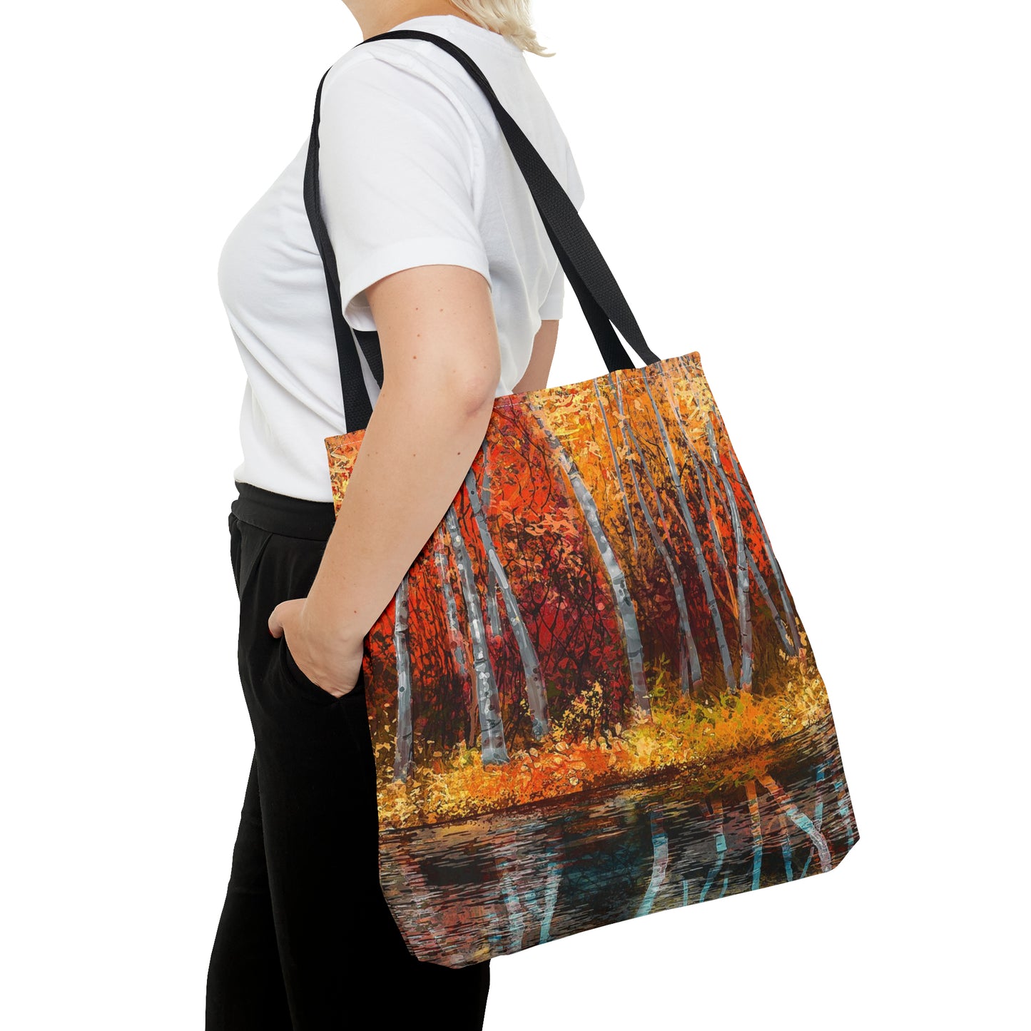 Tote Bag:  large-18x18;  "Year of Art" [Aspen Trees-2: Large Panel]