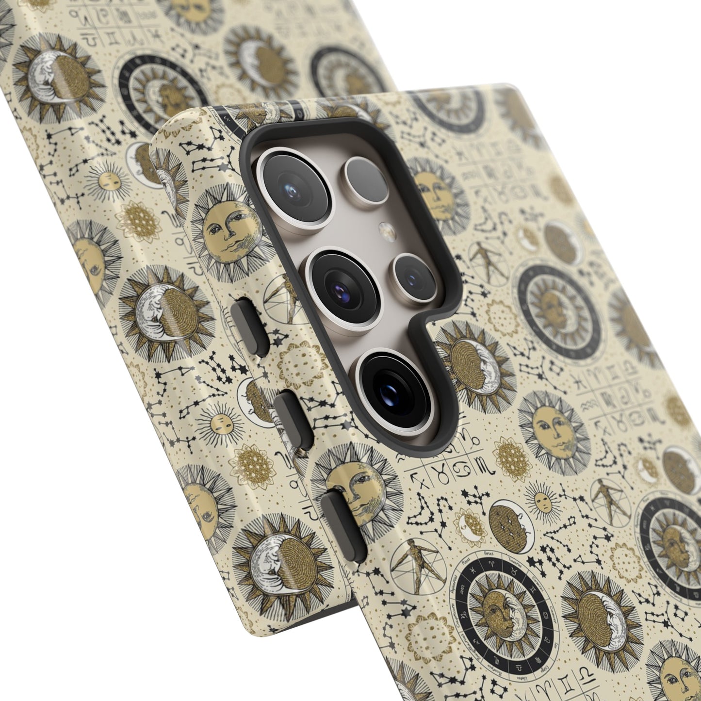 Samsung Galaxy Series Tough Case-Phone Case: The Sun, The Moon, And The Stars [Zodiac Symbols]