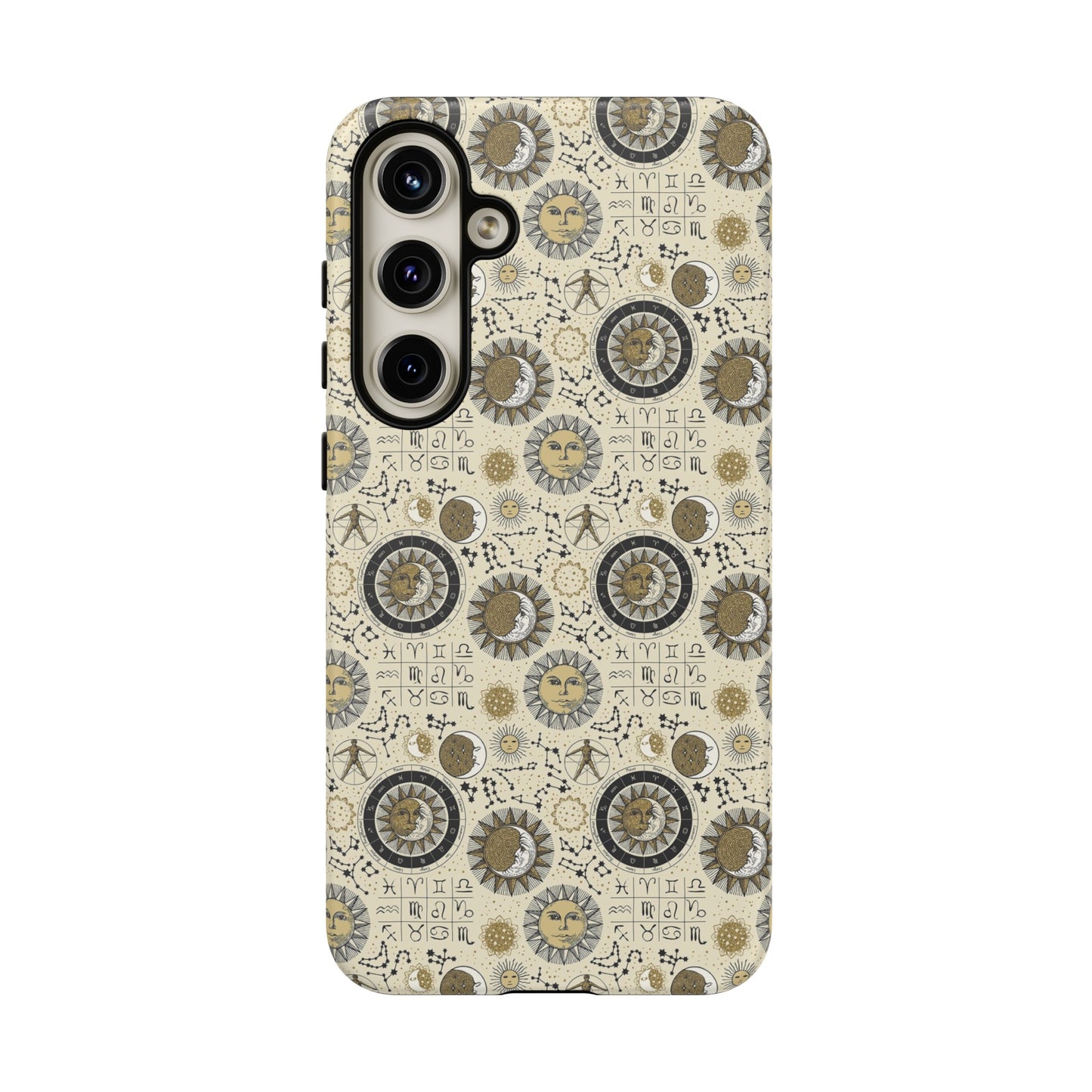Samsung Galaxy Series Tough Case-Phone Case: The Sun, The Moon, And The Stars [Zodiac Symbols]