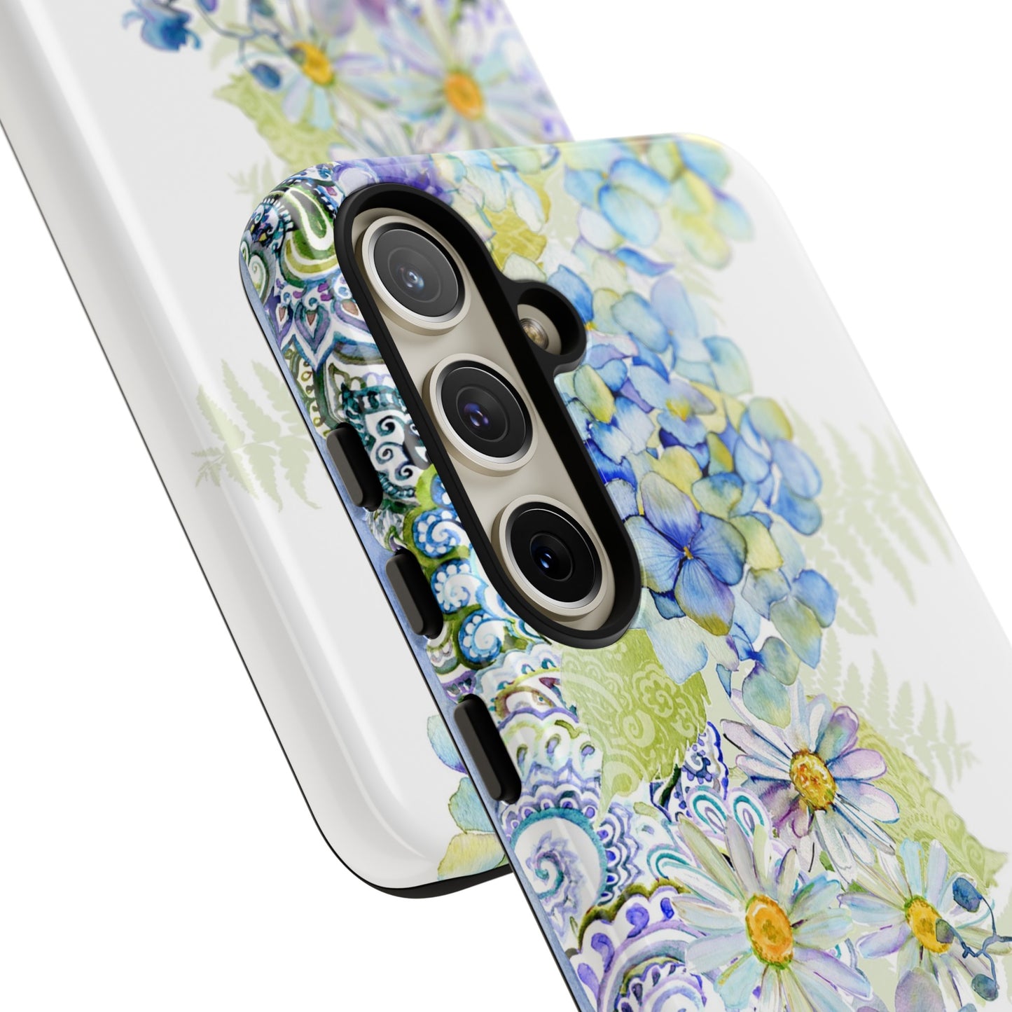 Samsung Galaxy Series Tough Case-Phone Case:  Leah [Flower Border]