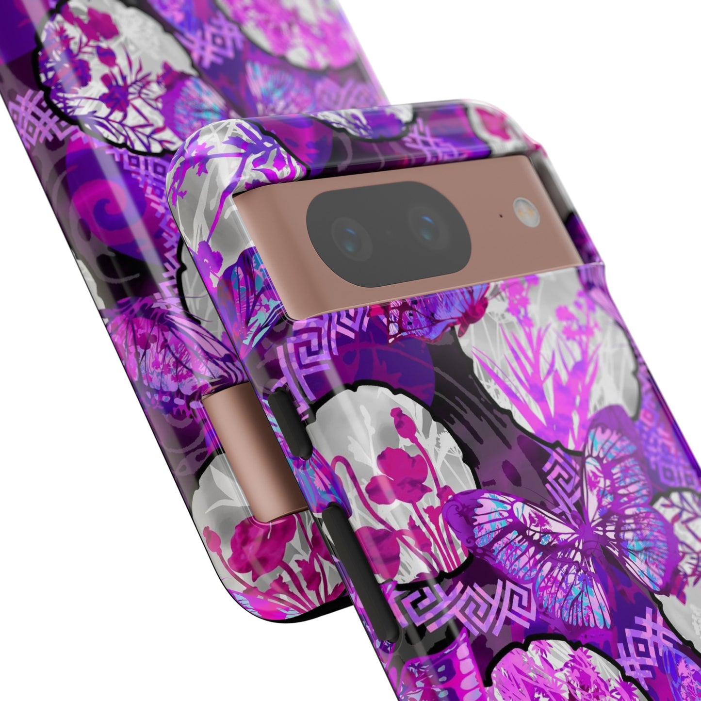 Google Pixel Tough Case-Phone Case: Dreamscapes [Bright Purple Butterflies]