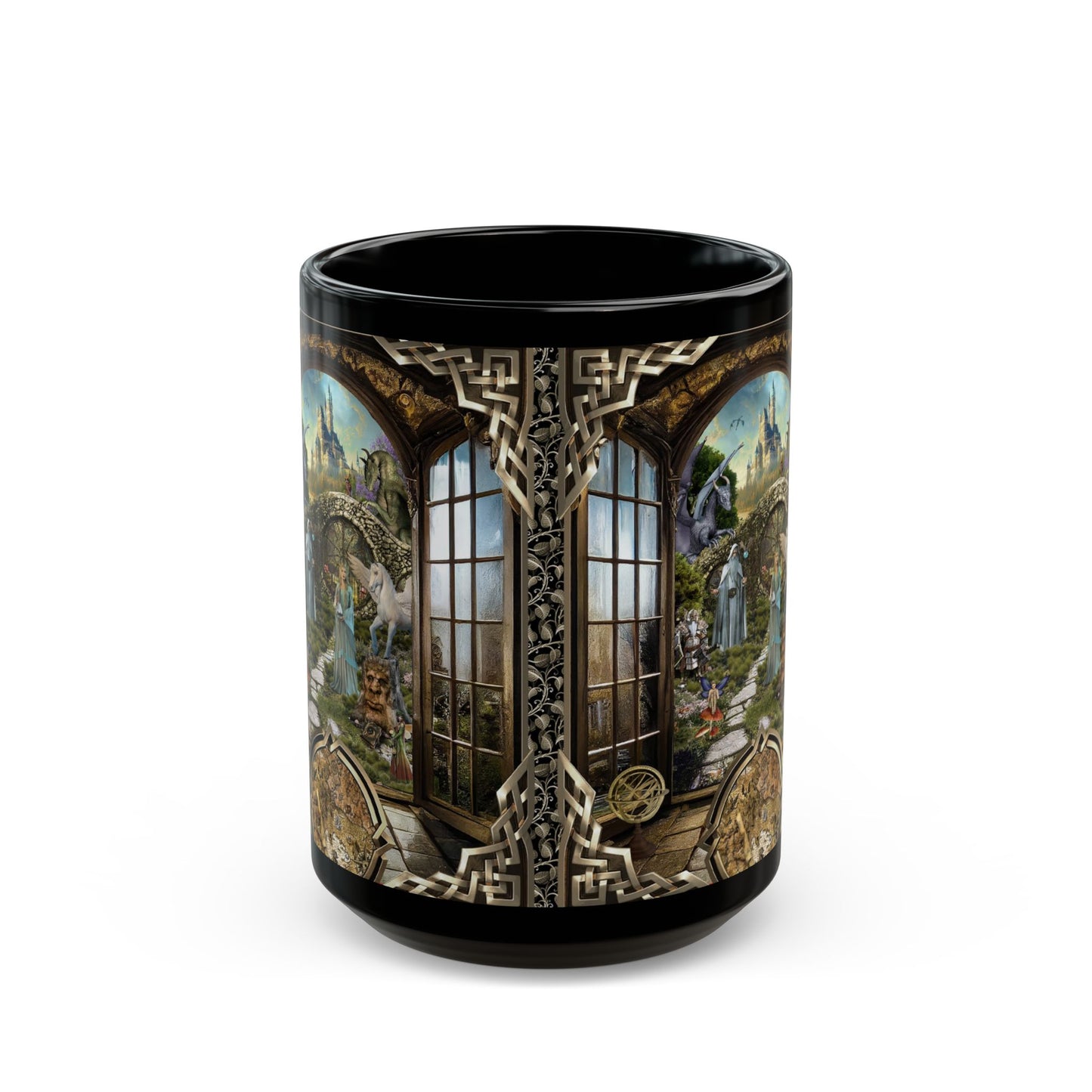 Black Mug-15oz:  "Journey" Panel