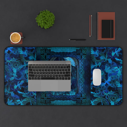 Desk Mat (23x13):  Dragons:  Blue Fury
