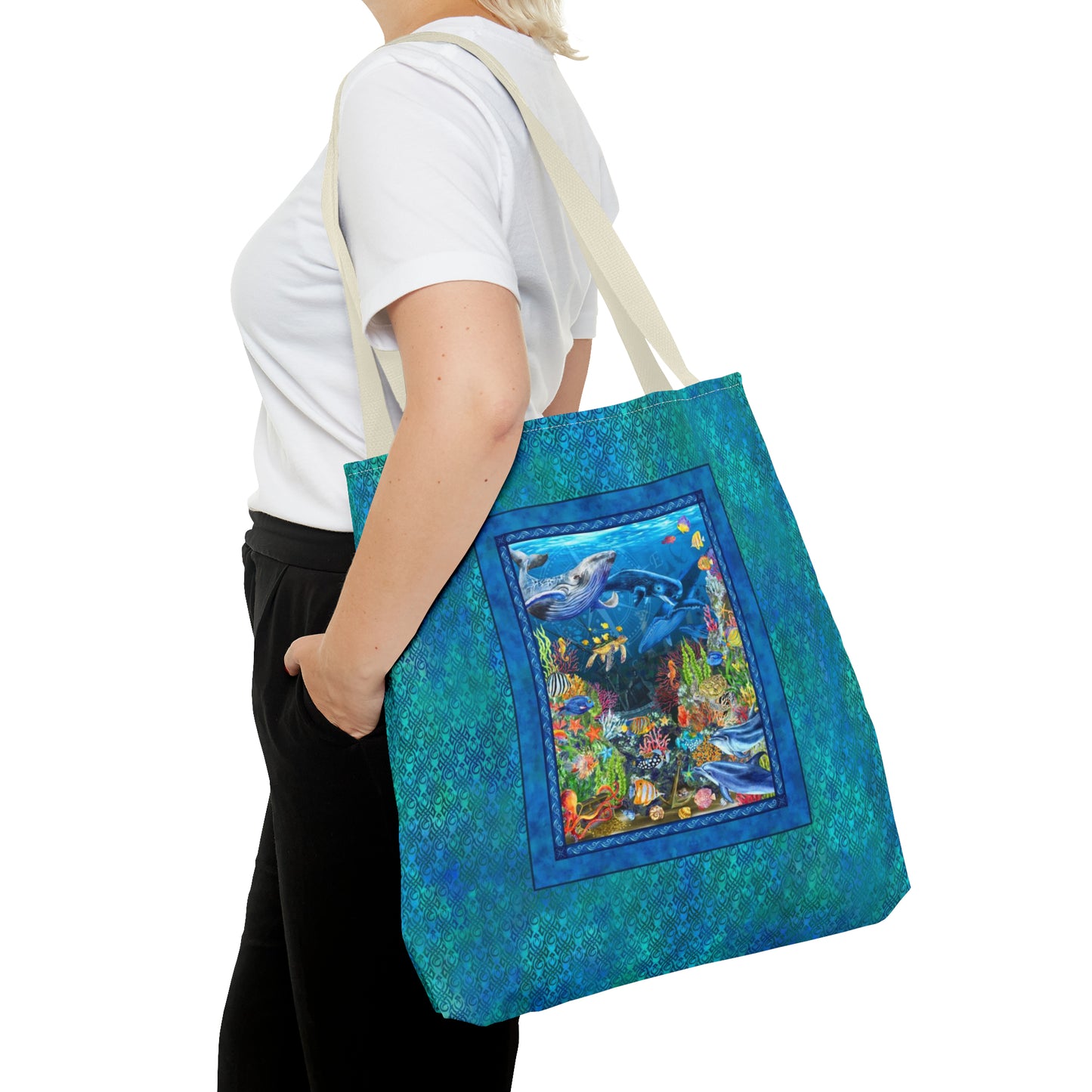 Tote Bag:  large-18x18;  "Calypso" [Sea Life Panel]