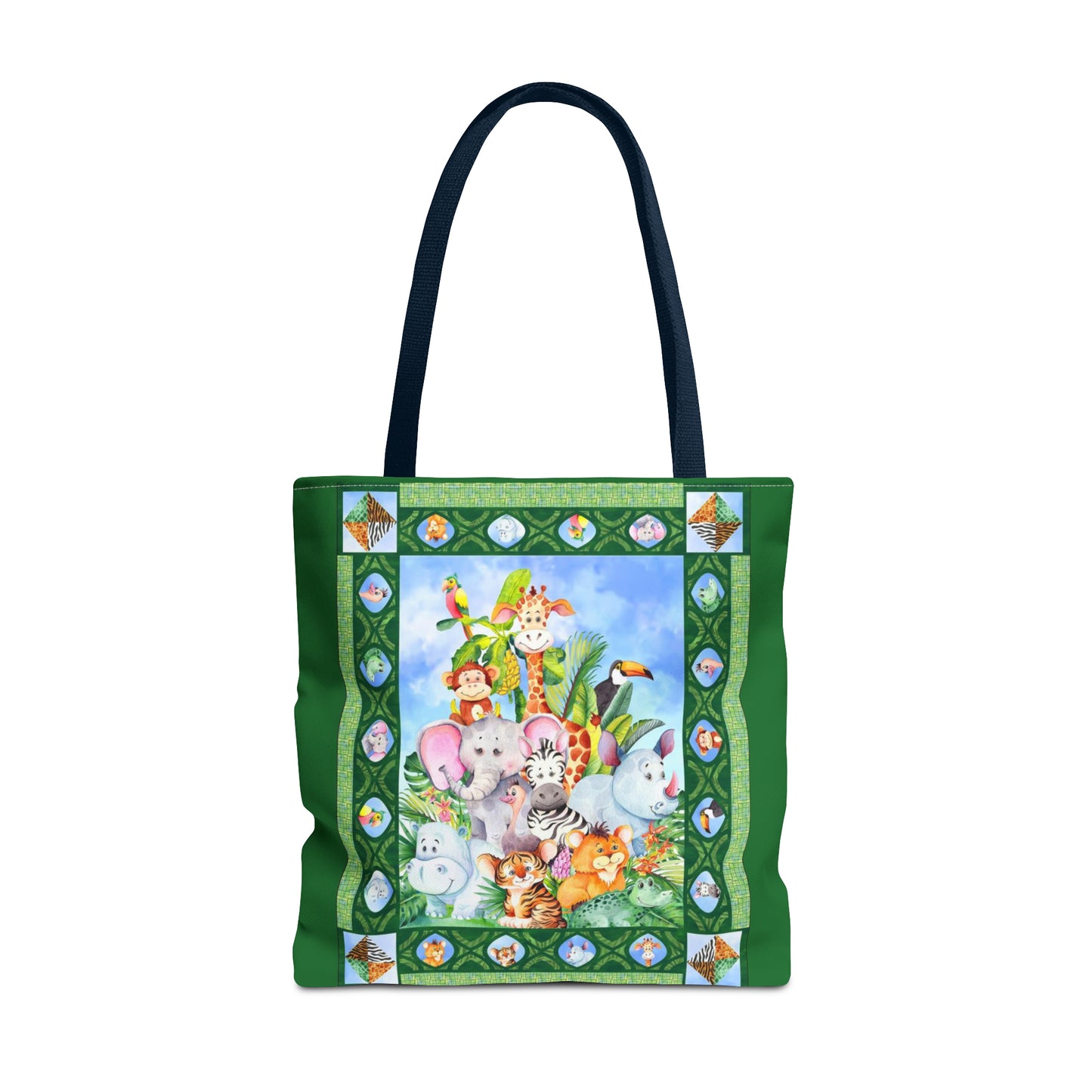 Tote Bag:  large-18x18;  "Jungle Friends" [Panel]