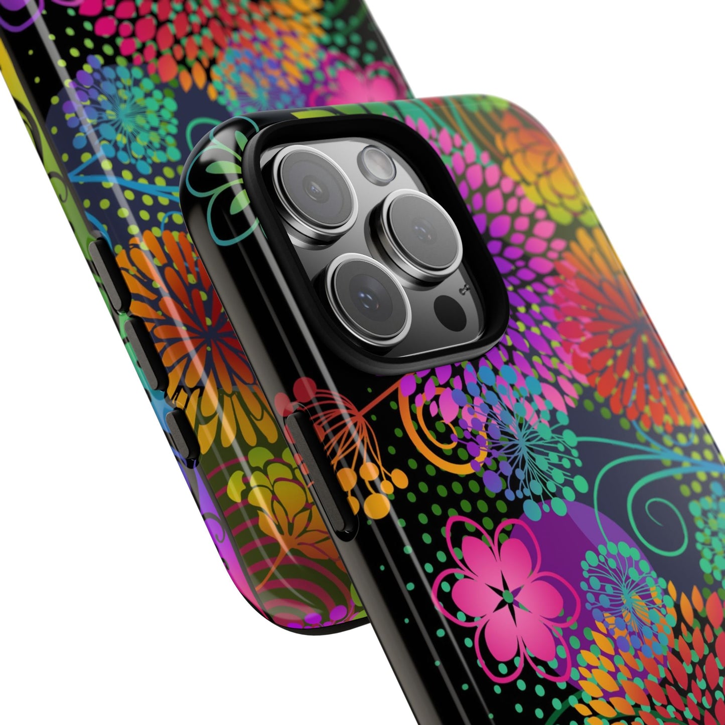 Apple I-Phone 16 (Series) Tough Case-Phone Case:  Unusual Garden [Bright Flowers]