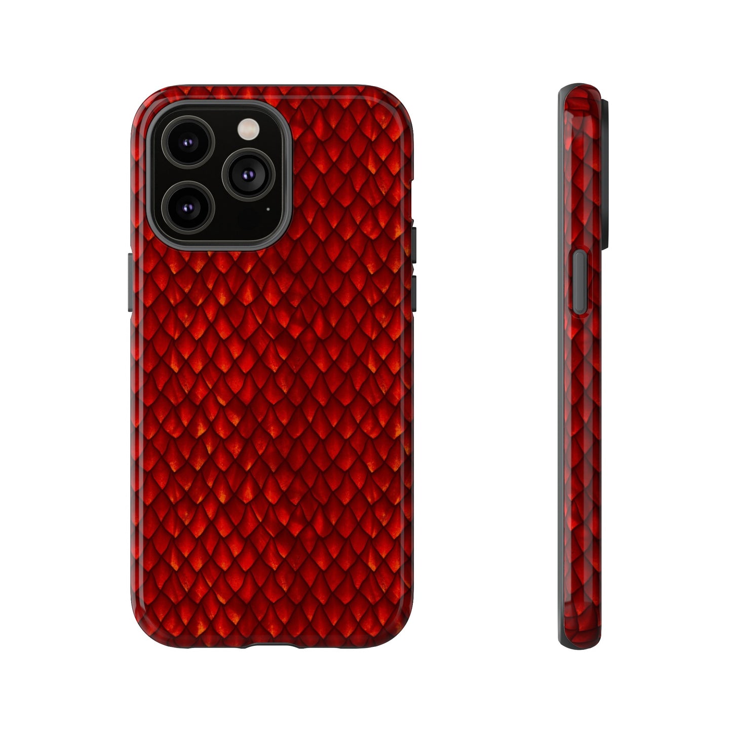 Apple I-Phone 14 (Series) Tough Case-Phone Case: Dragon [Red Scales]