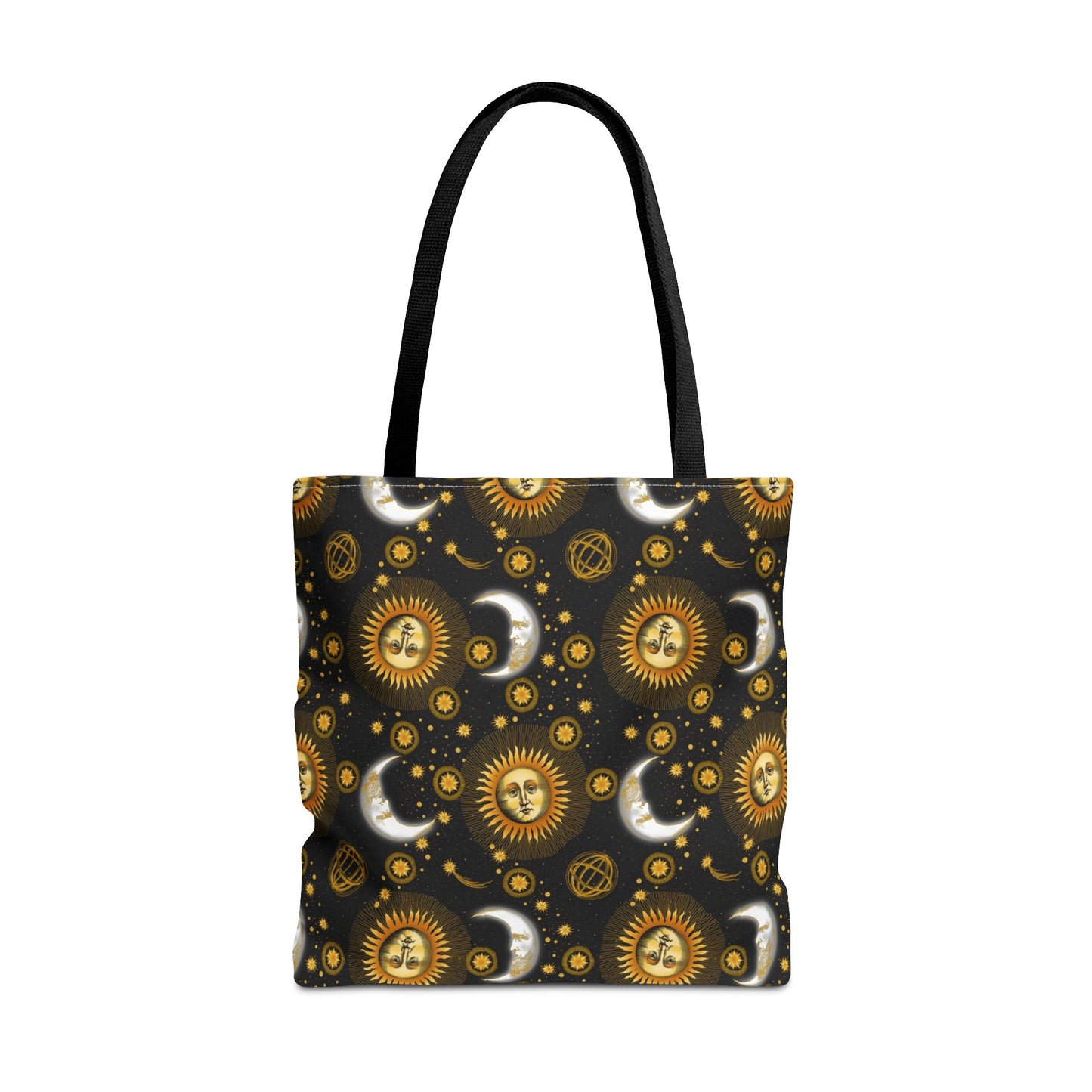 Tote Bag: Large:  ($24.23):  Celestial [Sun-Moon-Black]