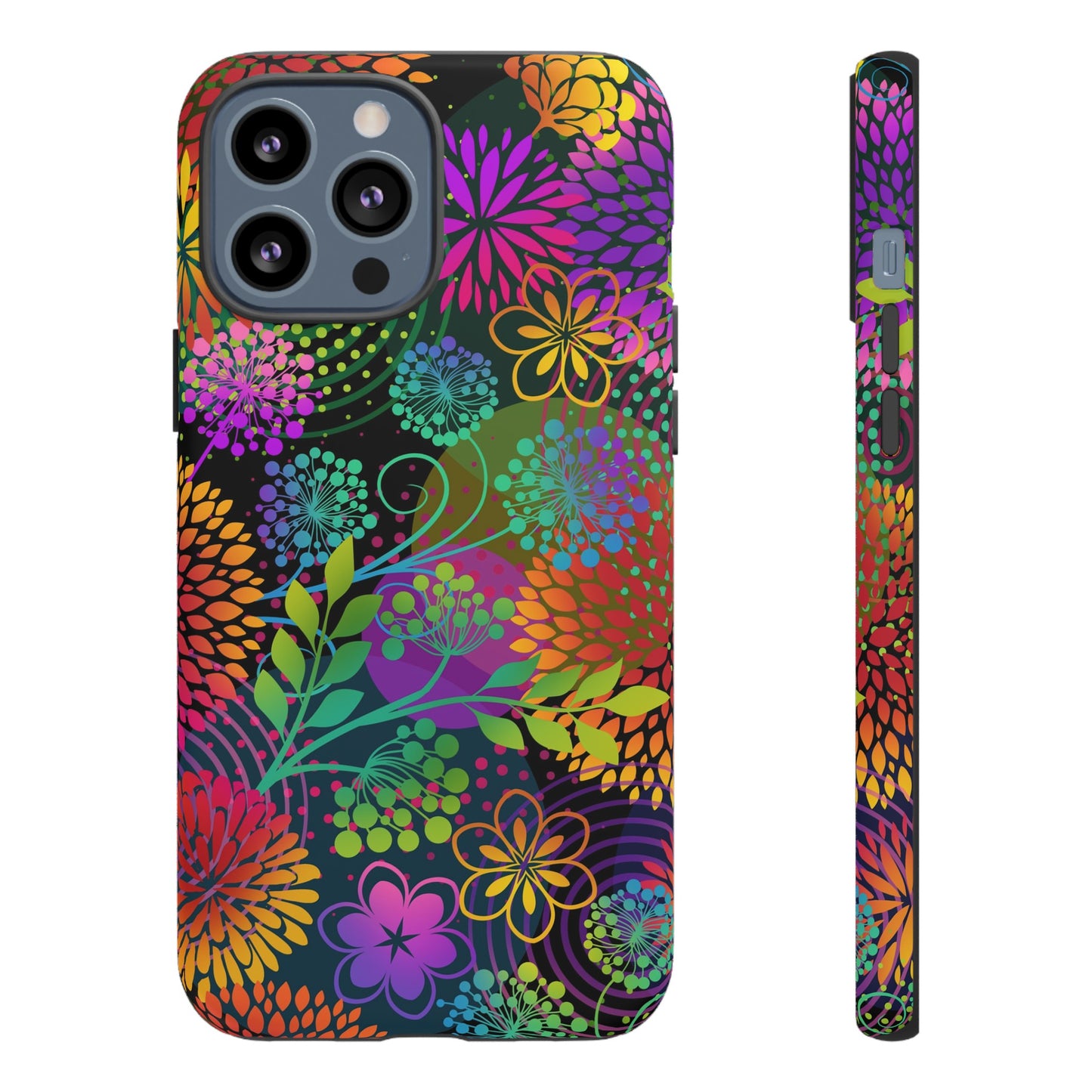 Apple I-Phone 13 (Series)-Tough Case-Phone Case:  Unusual Garden [Bright Flowers]