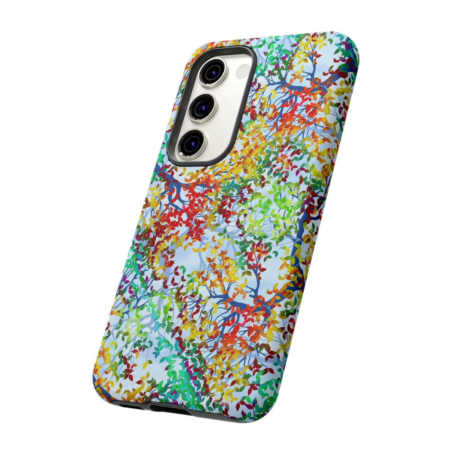 Samsung Galaxy Series Tough Case-Phone Case: Dreamscapes [Multi-Colored Leaves-Light]