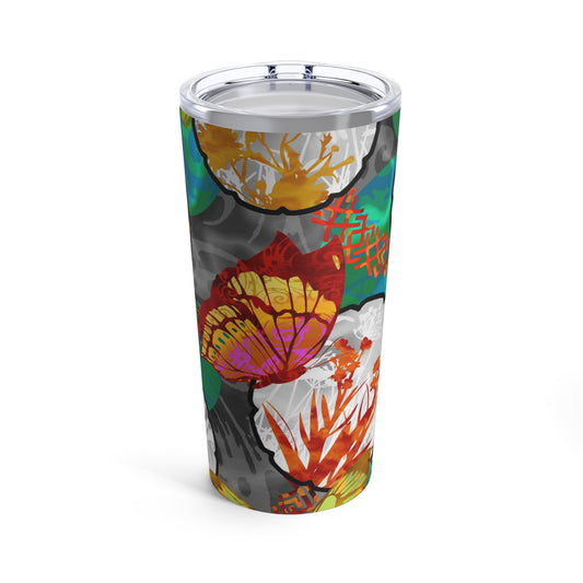 Thermal Tumbler:  20 oz:  Dreamscapes Teal Buterflies