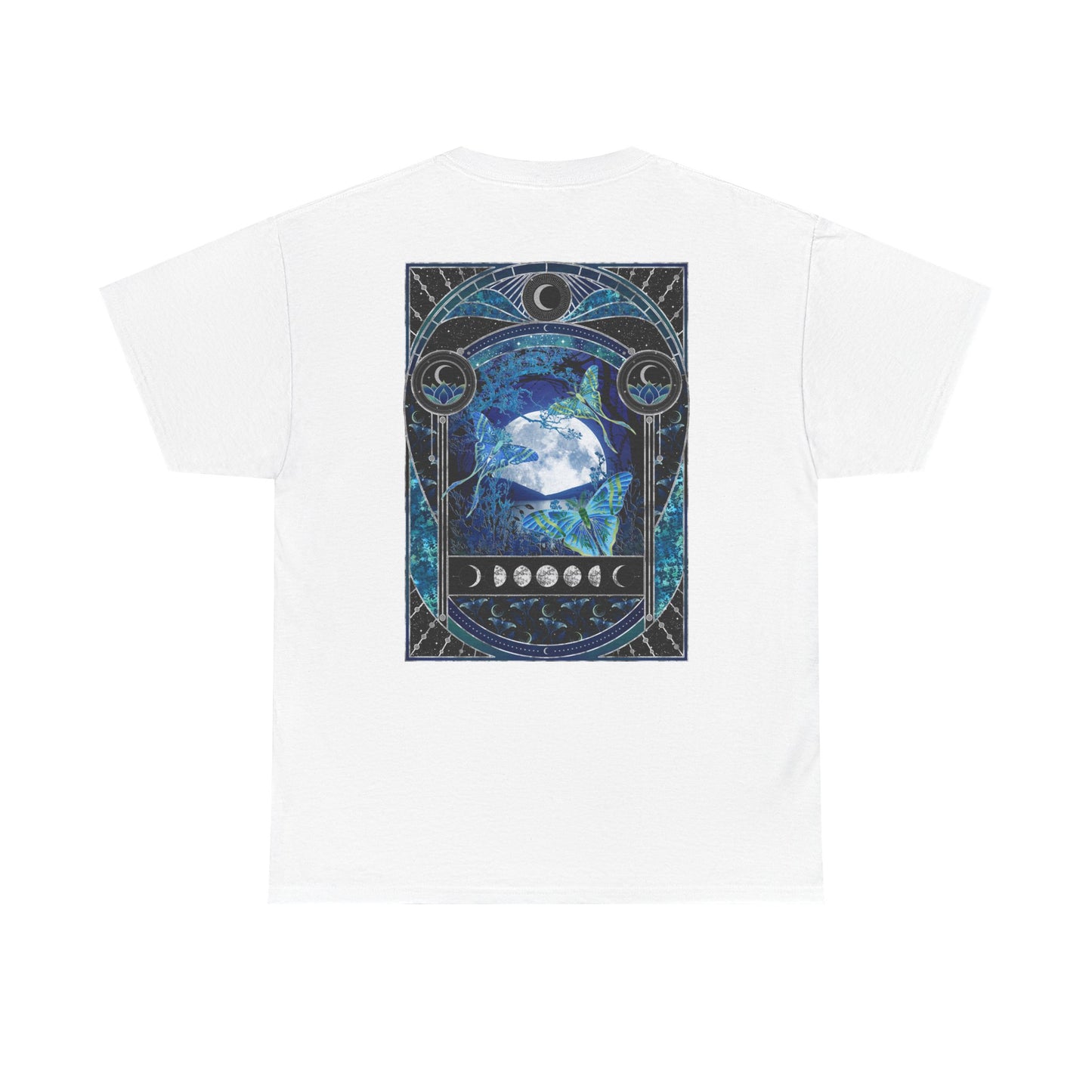 Moon Phase Earth Tee — Celestial Globe Graphic T-Shirt