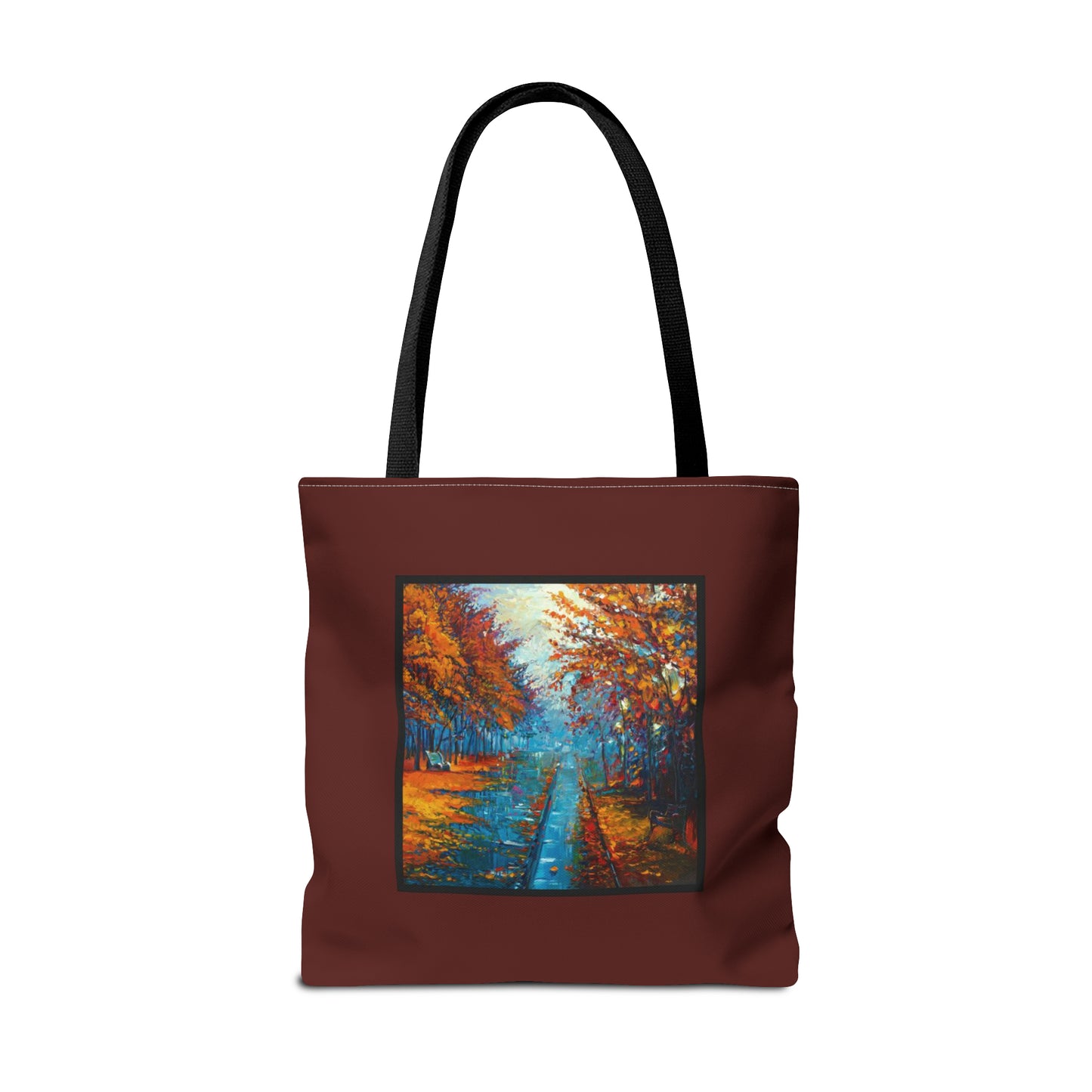 Tote Bag:  large-18x18;  "Year of Art" [Fall Path, Smal Panel]