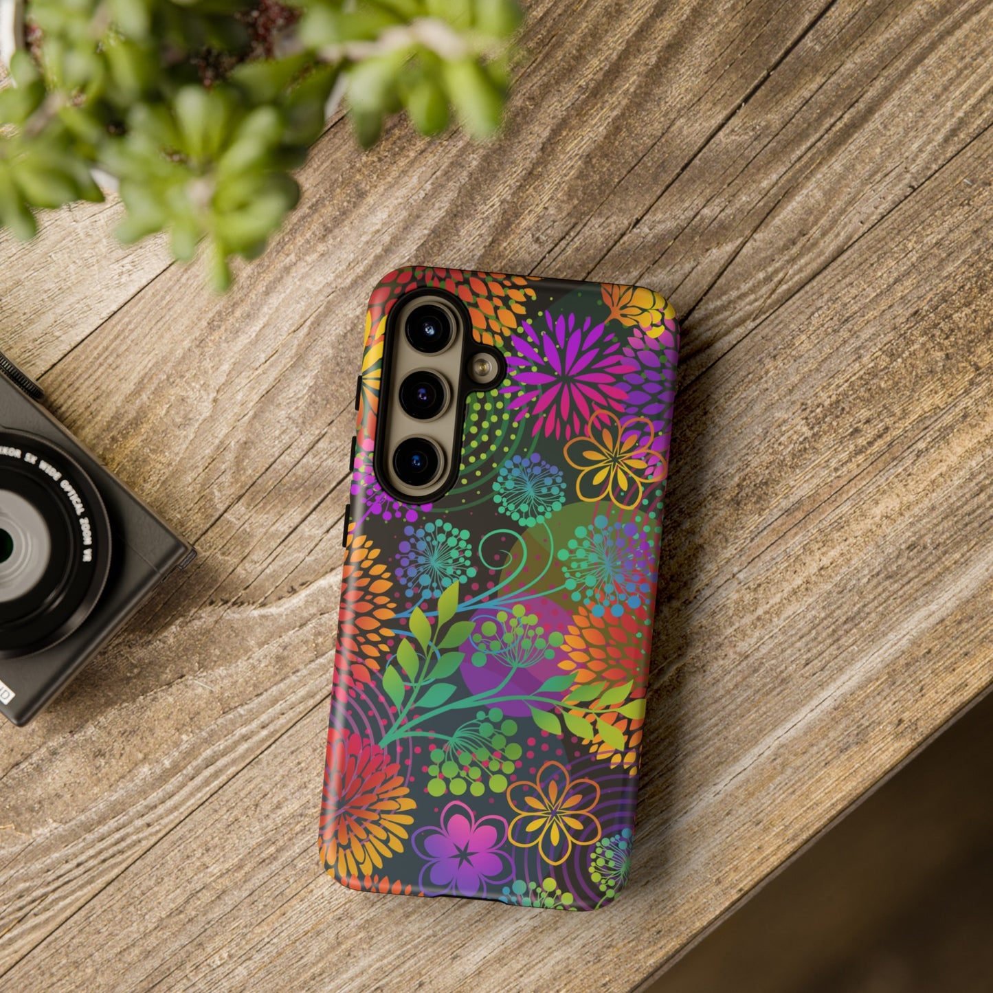 Samsung Galaxy Series Tough Case-Phone Case: Unusal Garden [Bright Flowers]
