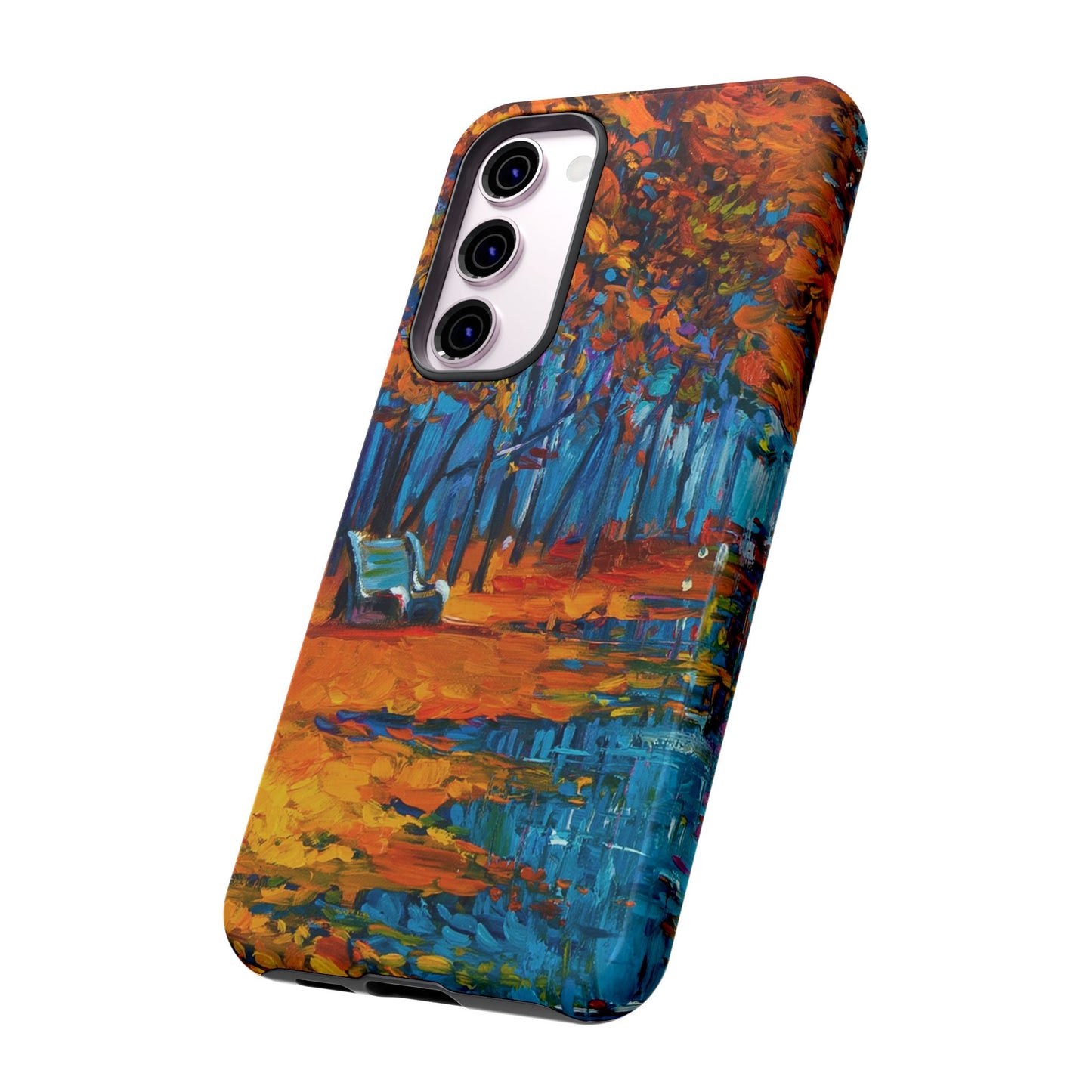 Samsung Galaxy S23 - Tough Case-Phone Case:  Year of Art [Fall Park Bench]