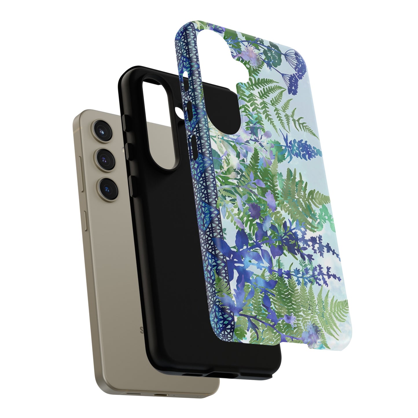 Samsung Galaxy Series Tough Case-Phone Case:  Haven [Flower Border]