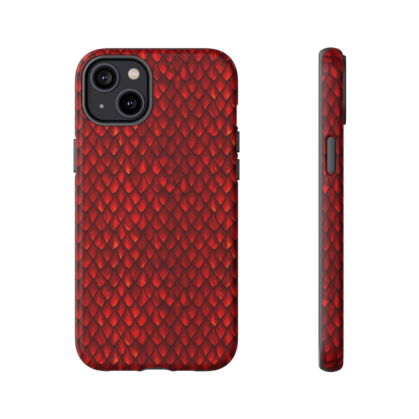 Apple I-Phone 14 (Series) Tough Case-Phone Case: Dragon [Red Scales]