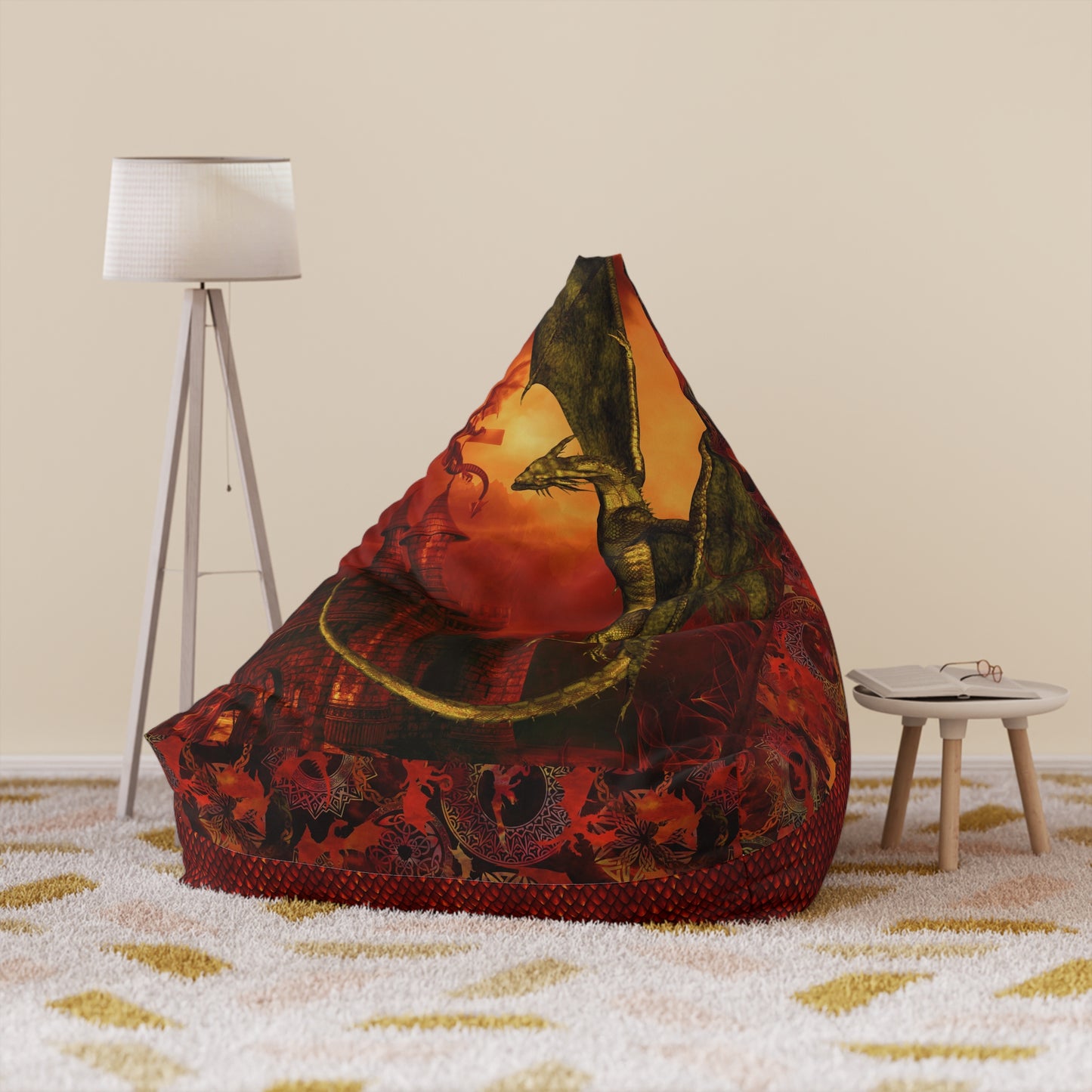 Bean Bag Cover:  Dragons [Red Fury]