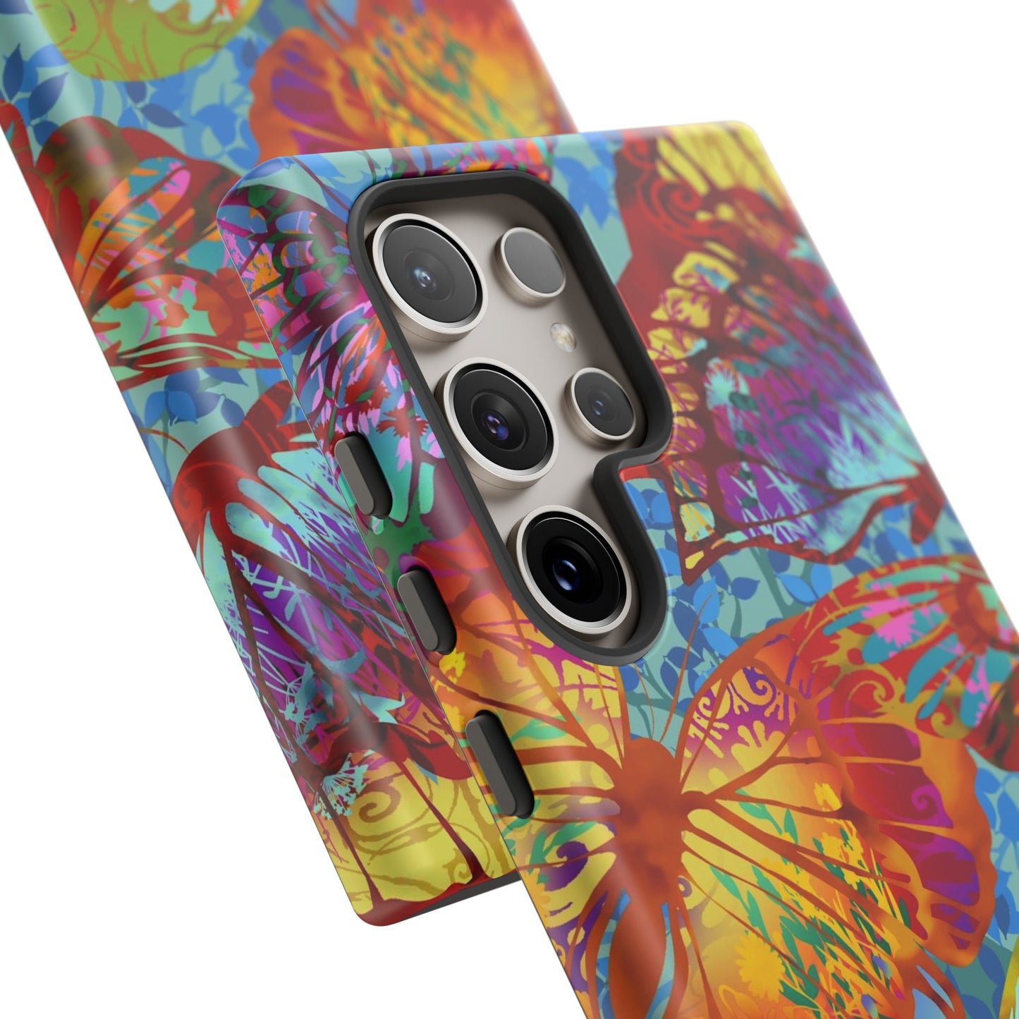Samsung Galaxy Series Tough Case-Phone Case: Dreamscapes [Light Green Butterflies]