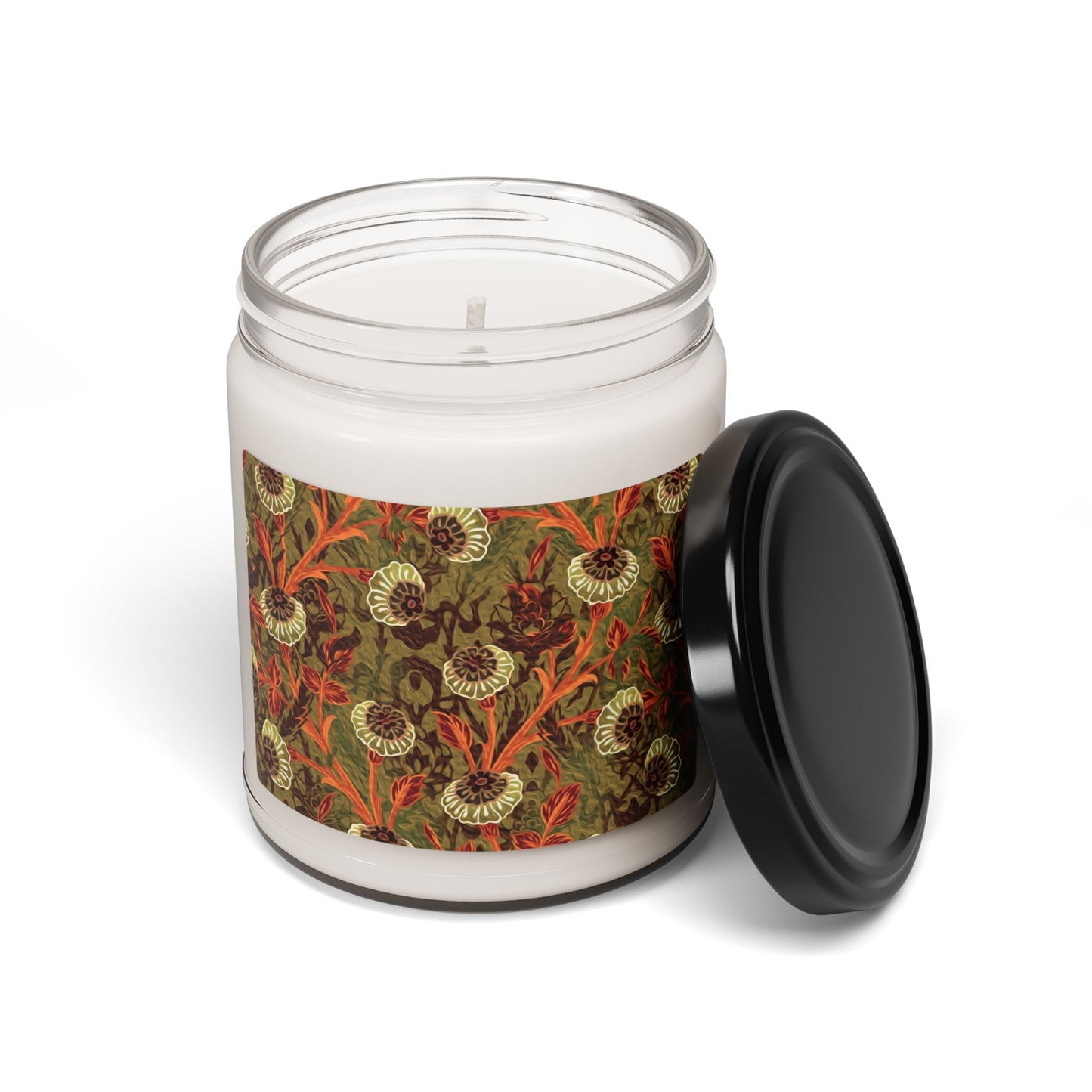 Scented Soy Candle:  Pastiche [Orange/Brown Dandelions]