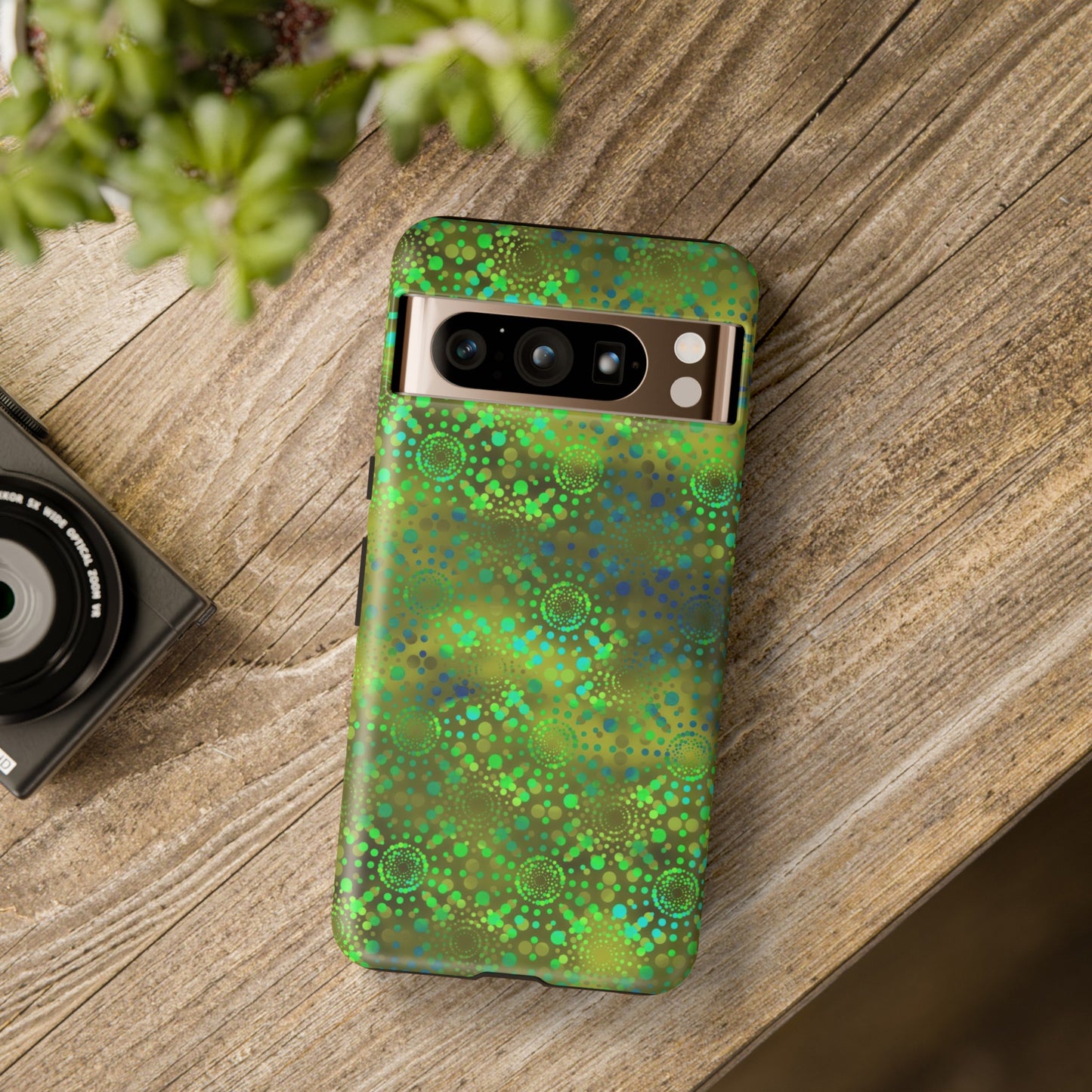 Google Pixel Tough Case-Phone Case: Dreamscapes [Green Kaleidoscope]