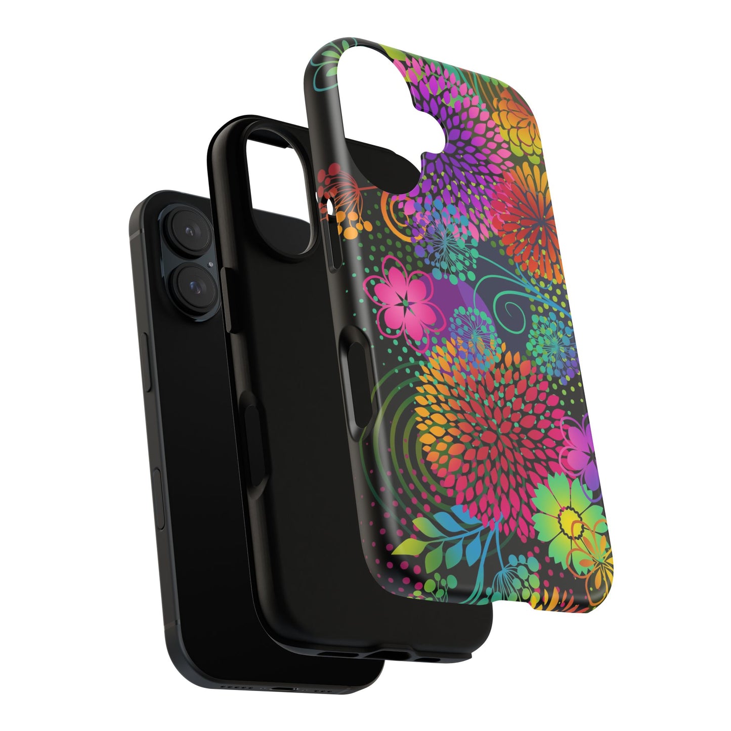 Apple I-Phone 16 (Series) Tough Case-Phone Case:  Unusual Garden [Bright Flowers]