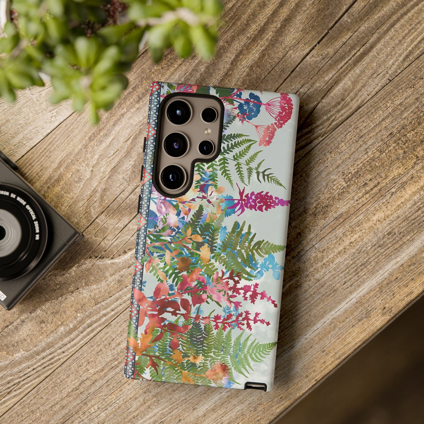 Samsung Galaxy Series Tough Case-Phone Case:  Haven [Flower Border 2]
