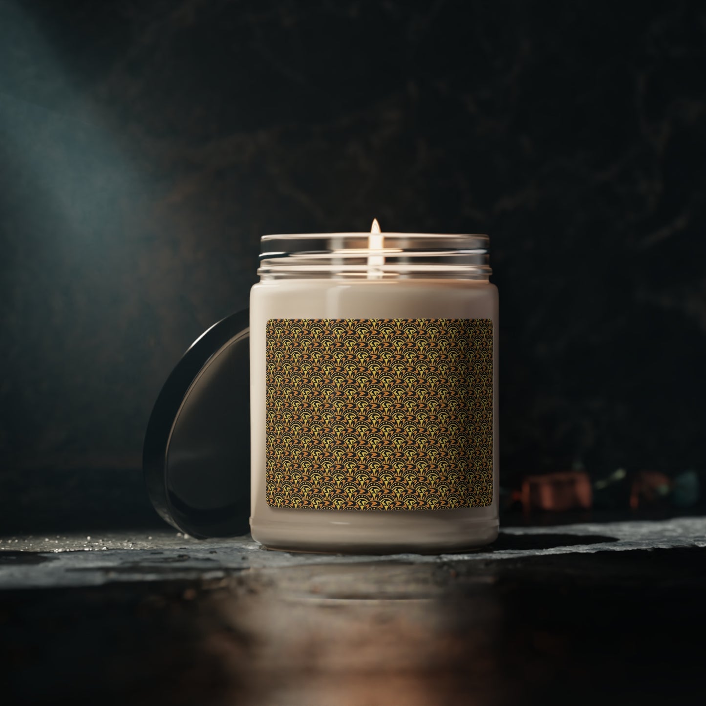 Scented Soy Candle($18.65) - Celestial [Black/Gold Scallops]