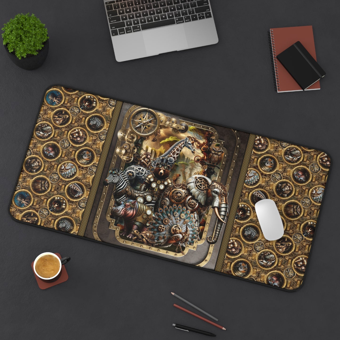 Desk Mat (23x13):  STEAMPUNK [Animals-Panel]
