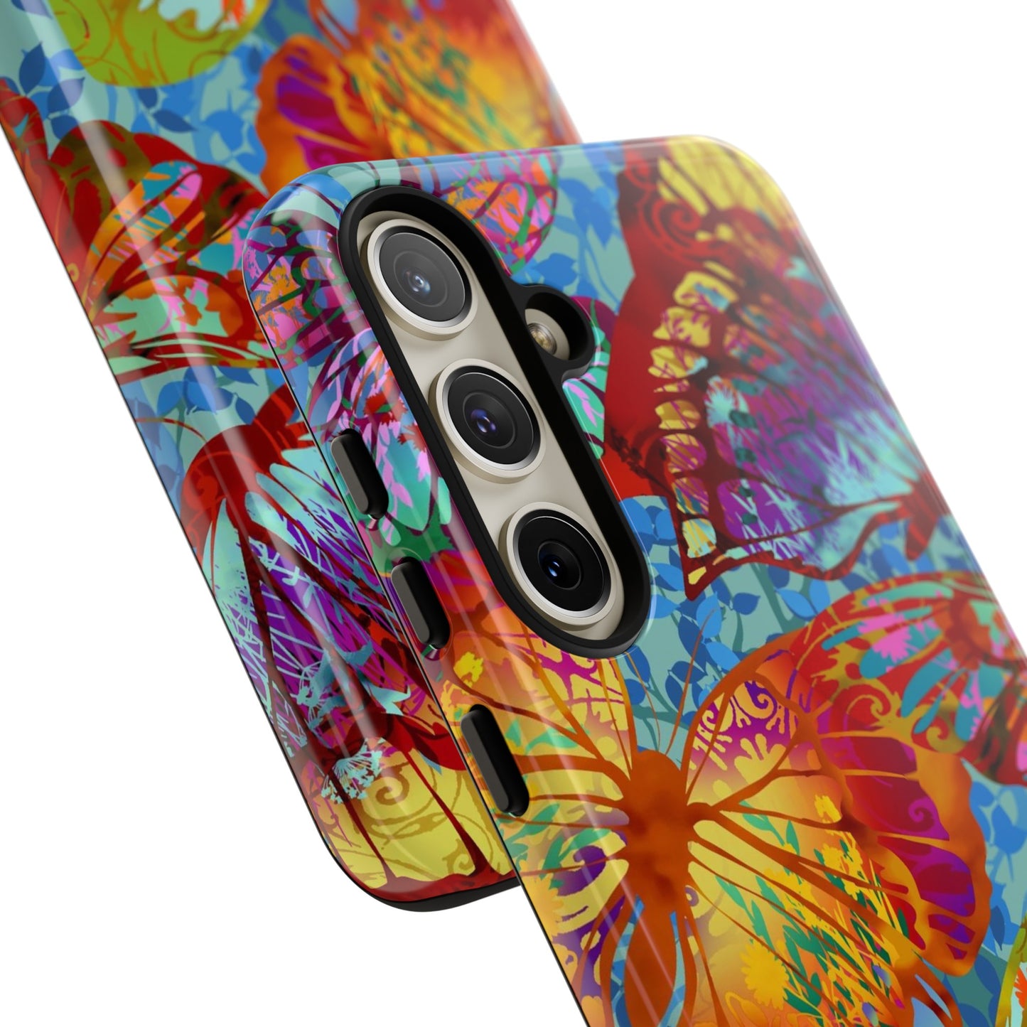 Samsung Galaxy Series Tough Case-Phone Case: Dreamscapes [Light Green Butterflies]