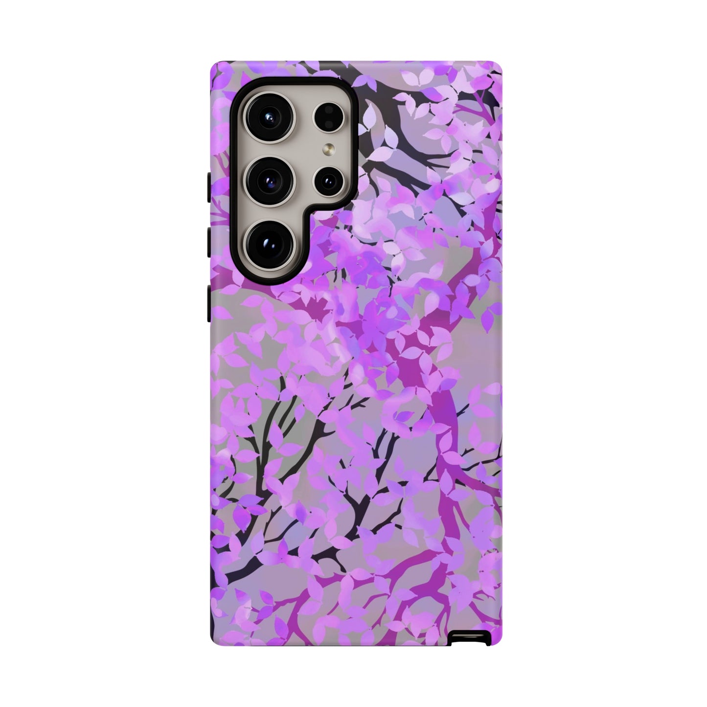 Samsung Galaxy Series Tough Case-Phone Case: Dreamscapes [Purple Leaves]