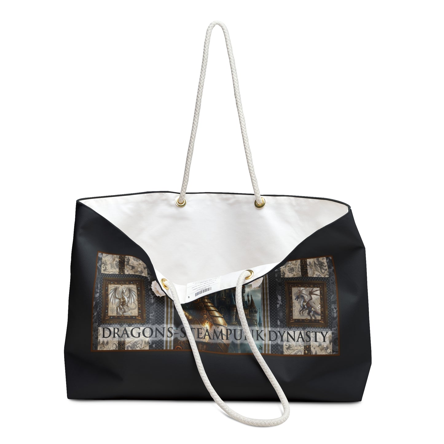 Steampunk Dragon Weekender Bag — 'Dragons Steam Punk Dynasty' Travel Tote
